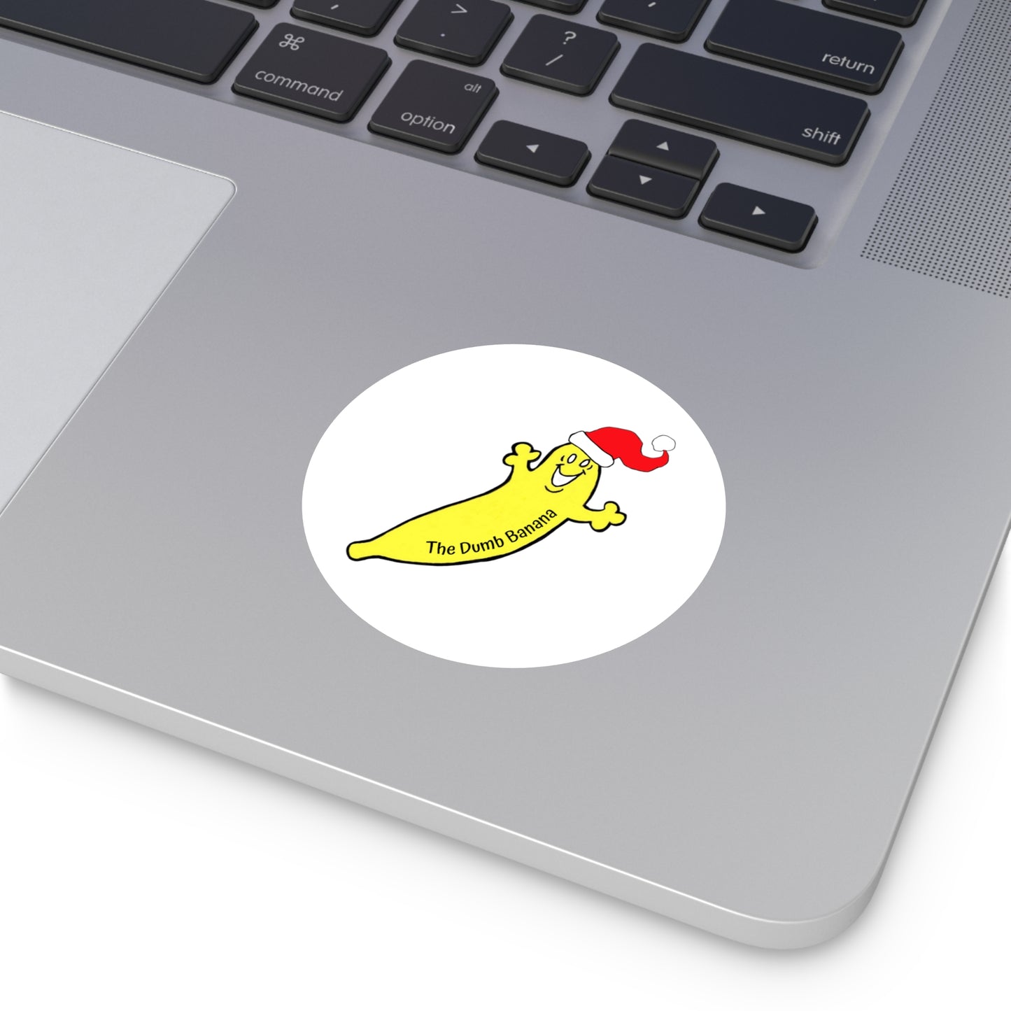The Dumb Banana Round Christmas Indoor & Outdoor Kiss-Cut Sticker
