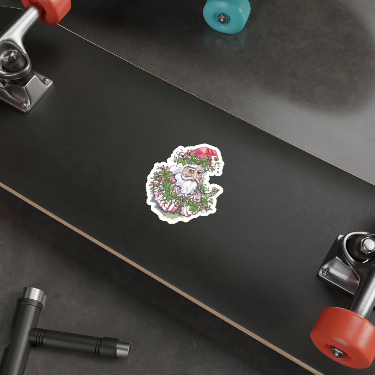 Santa Claus Christmas Indoor & Outdoor Die-Cut Vinyl Sticker