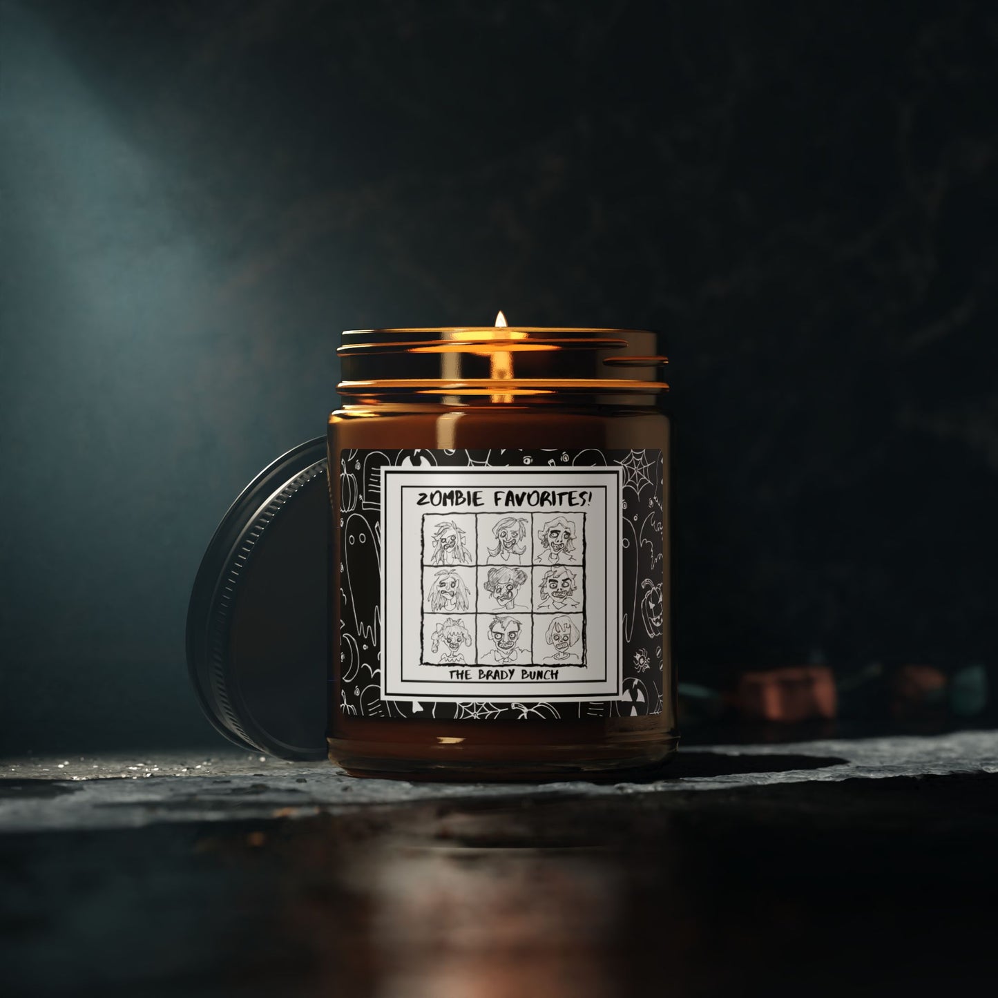 Zombie Favorites - The "Brady Bunch" HAPPY HALLOWEEN Scented 9oz Soy Candle Collection for all Zombies!!!