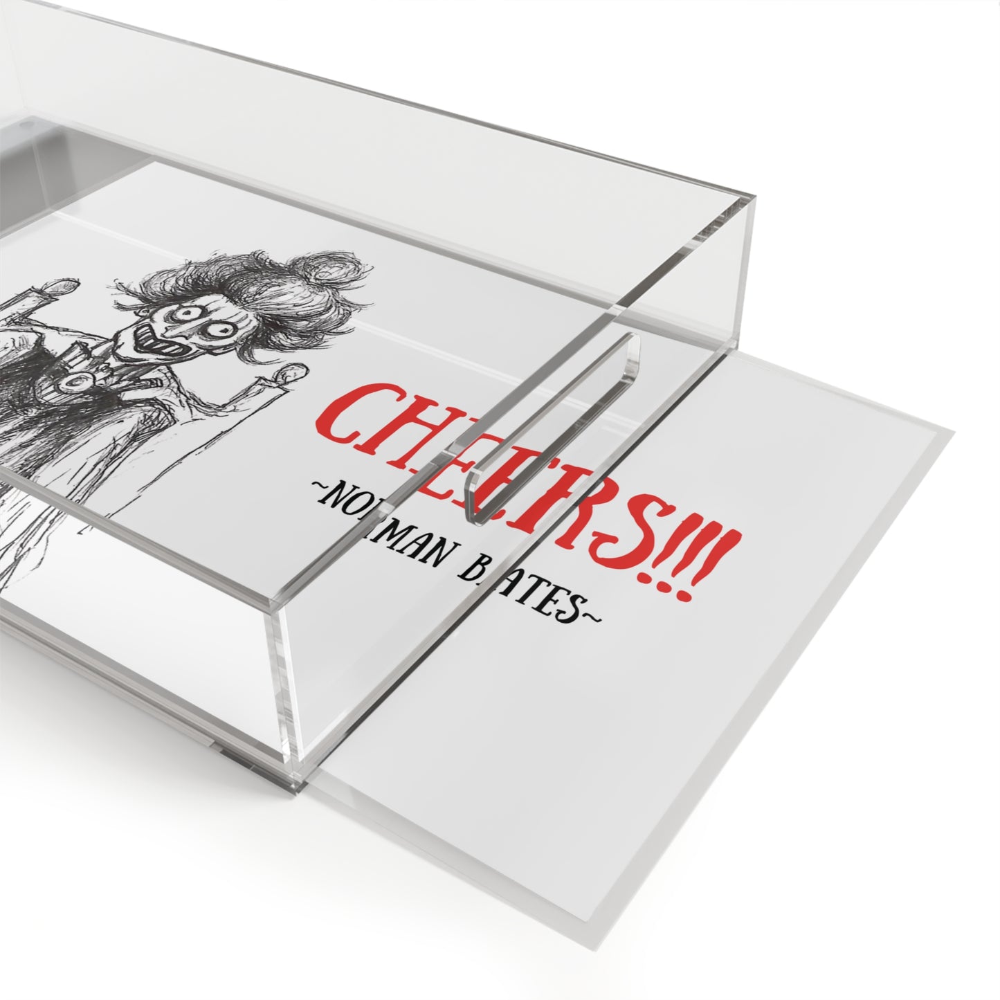 "Cheers!!!" - The "Norman Bates" Halloween Acrylic Serving Tray