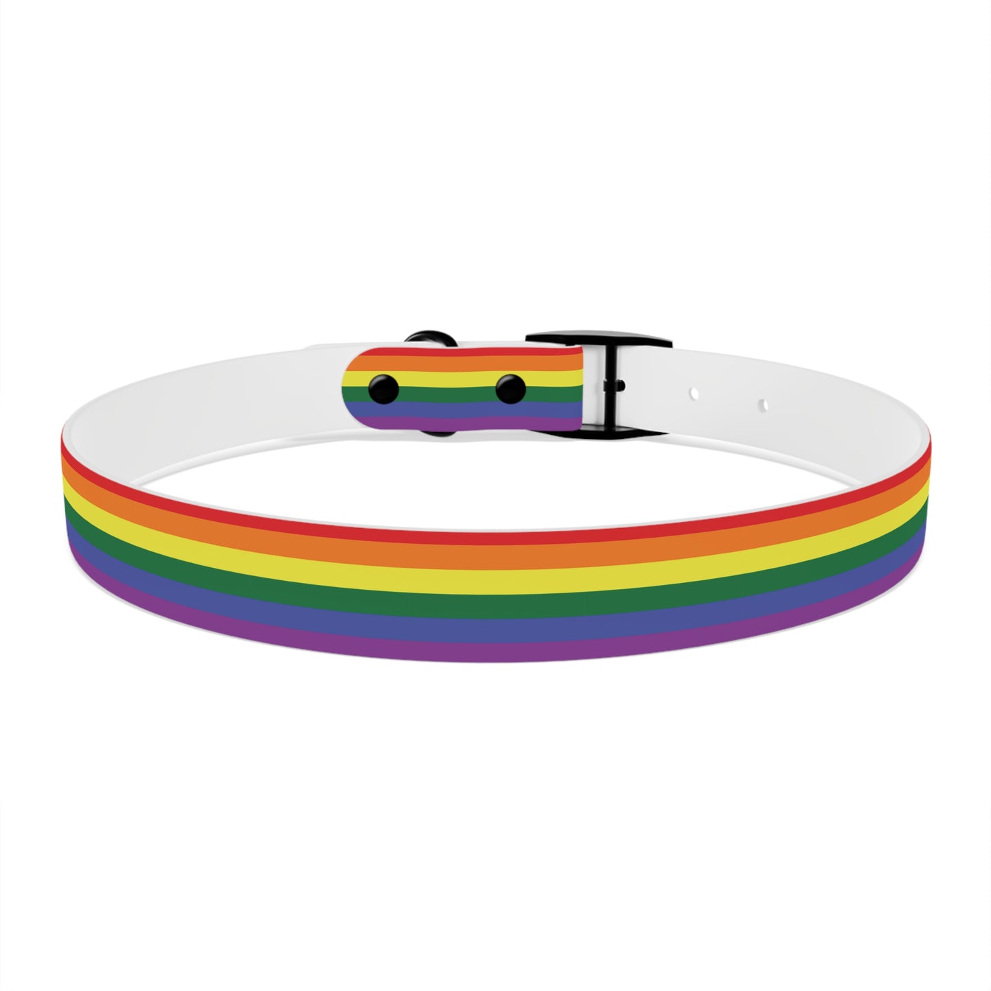 Rainbow Flag Dog Collar