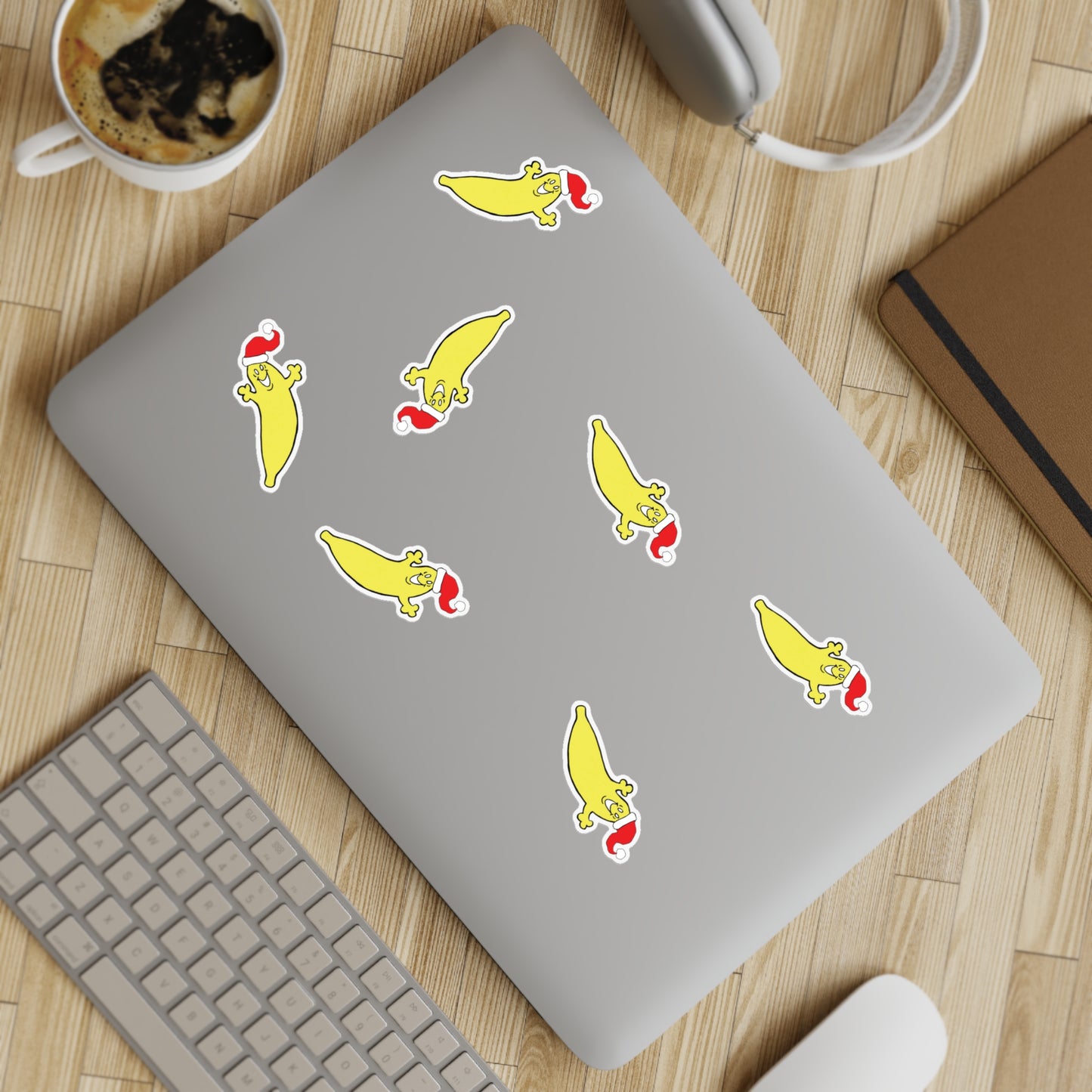 The Dumb Banana "Santa Banana" Die-Cut Christmas Sticker Sheet Bundle, 5 Sheets
