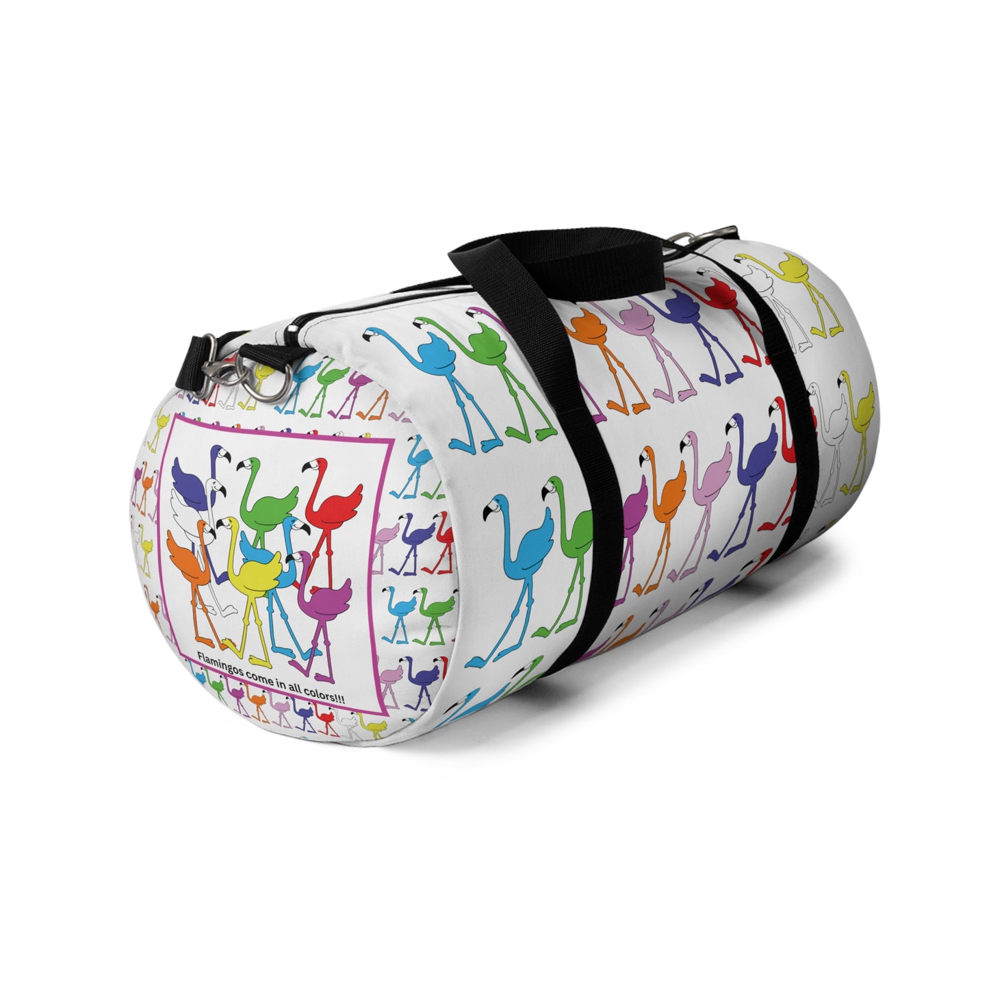 Flamingos Come In All Colors Duffel Bag