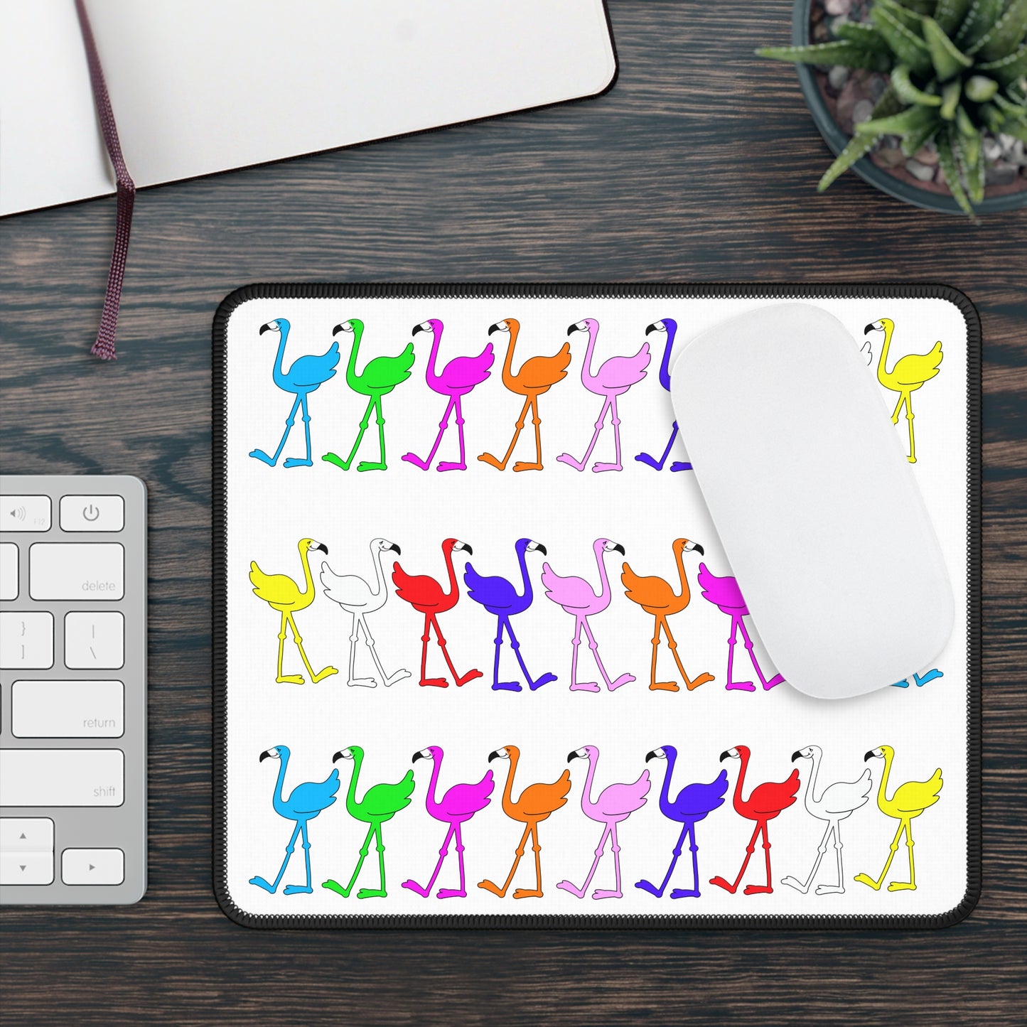 The Rainbow Flamingo Club Gaming Mouse Pad - It's delightfully unique!!!