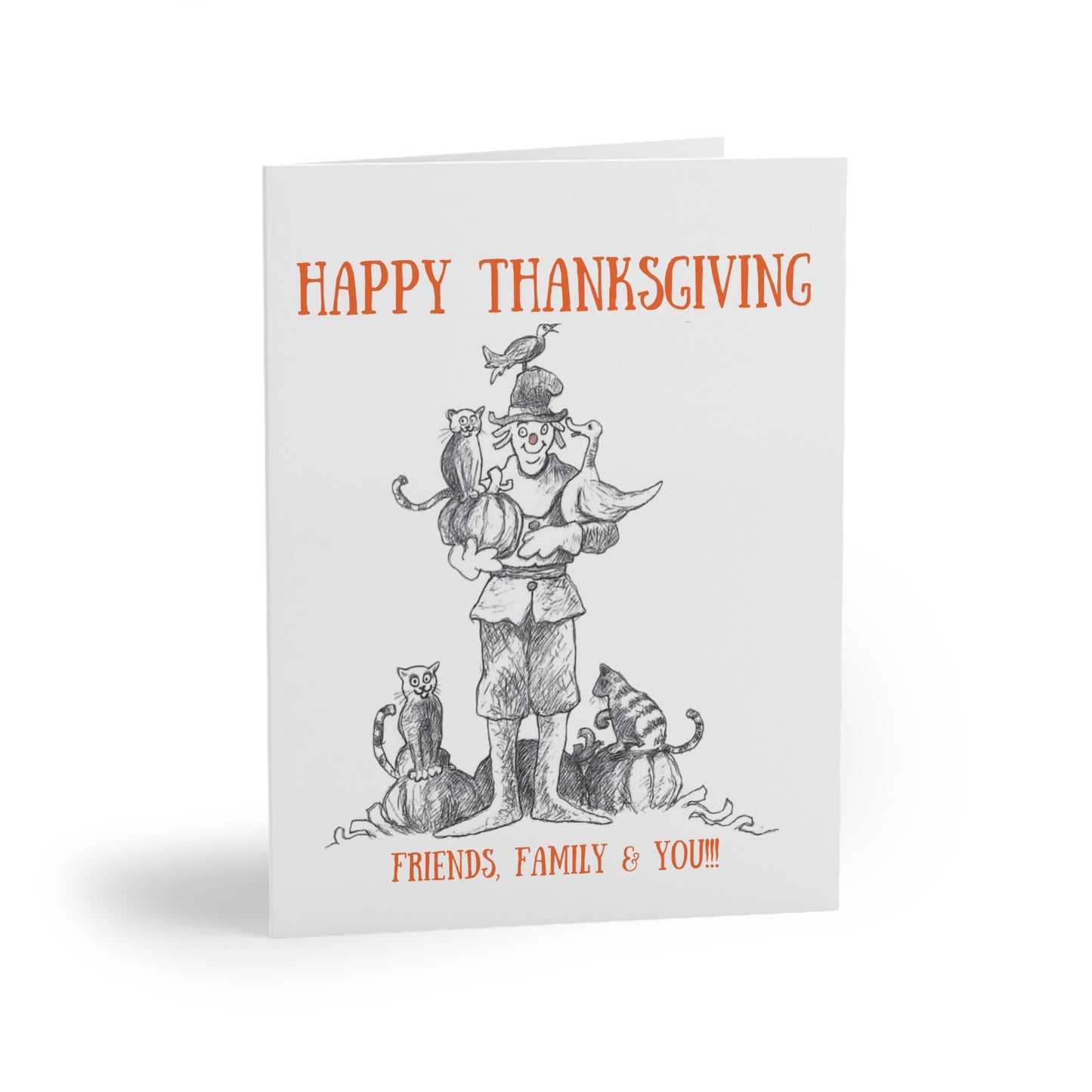"Friends, Family & You" Thanksgiving Holiday Greeting Cards (8, 16, and 24 pcs)
