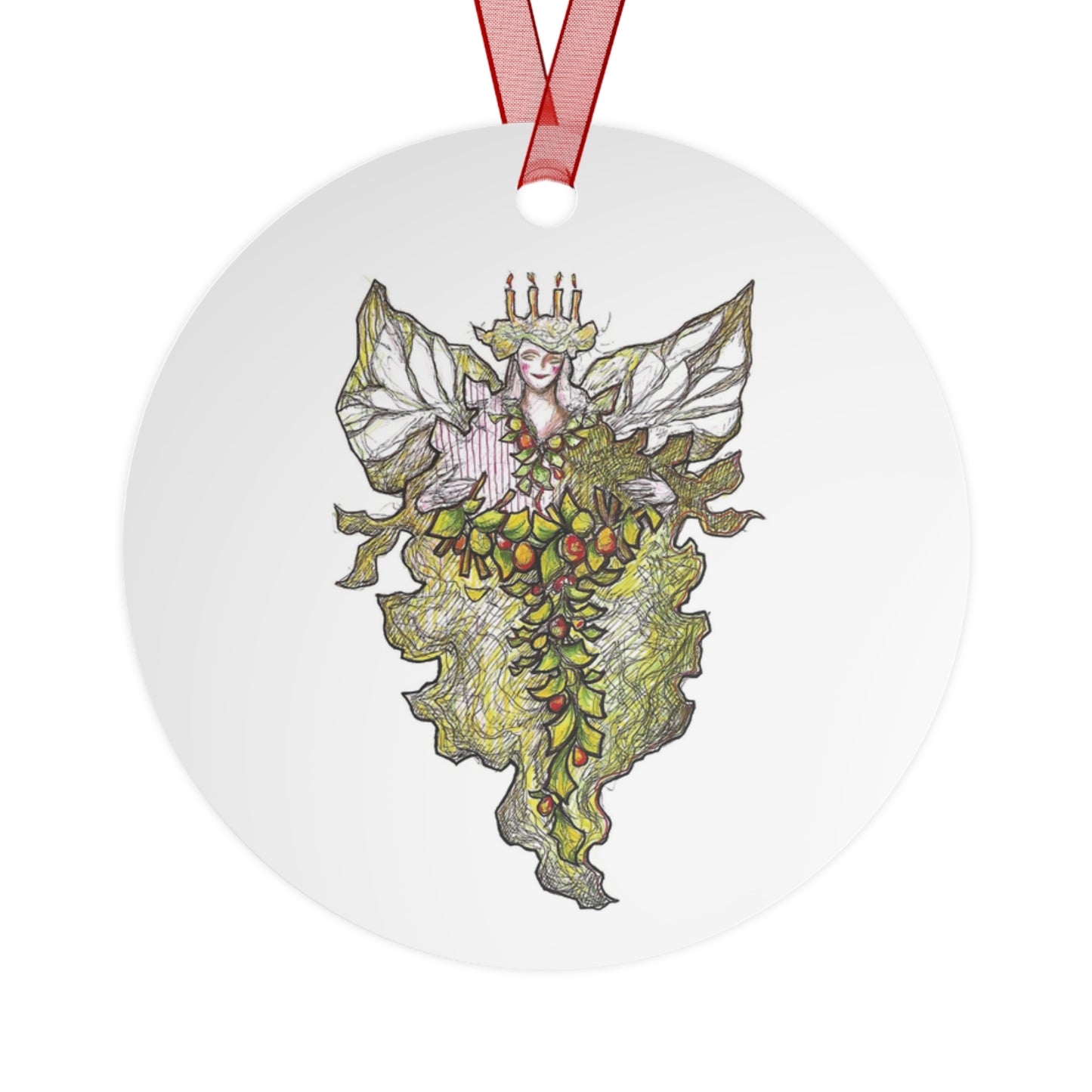 Winter Solstice Celebration Metal Ornament