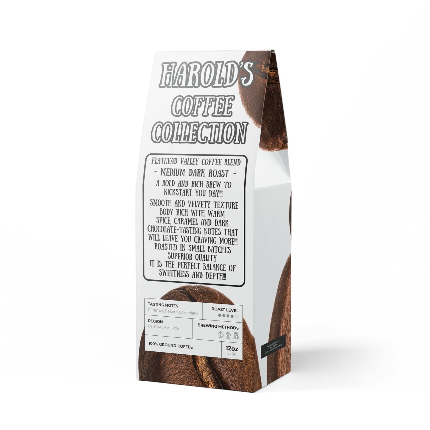 Harold's Coffee Collection - Medium Dark Roast Flathead Valley Coffee Blend 12oz