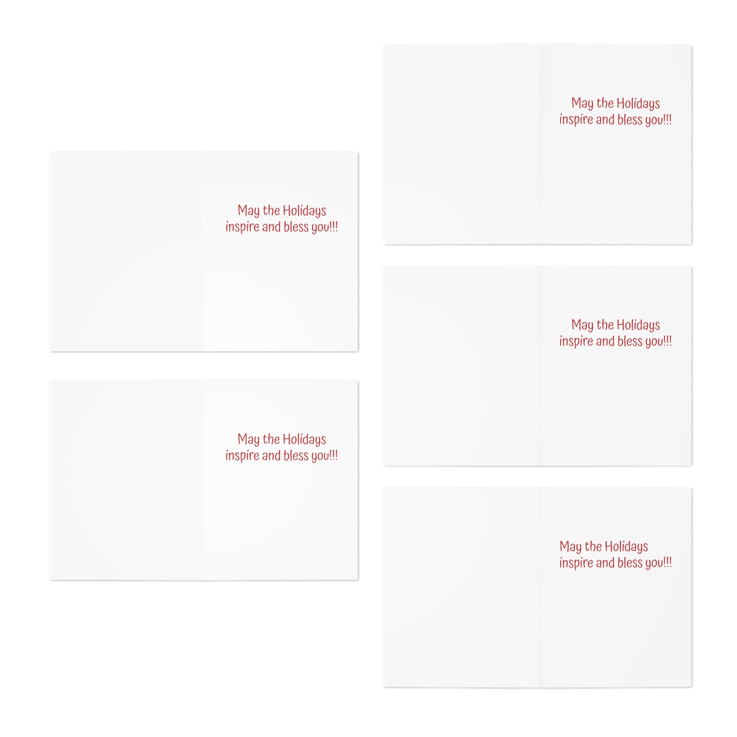 Christmas Greeting Card Set from Santa and Friends (5-Pack Multiple Designs)