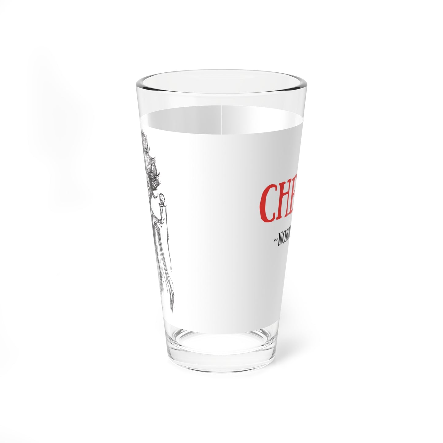 "Cheers!!!" - The Norman Bates Halloween 16oz Glass Cup