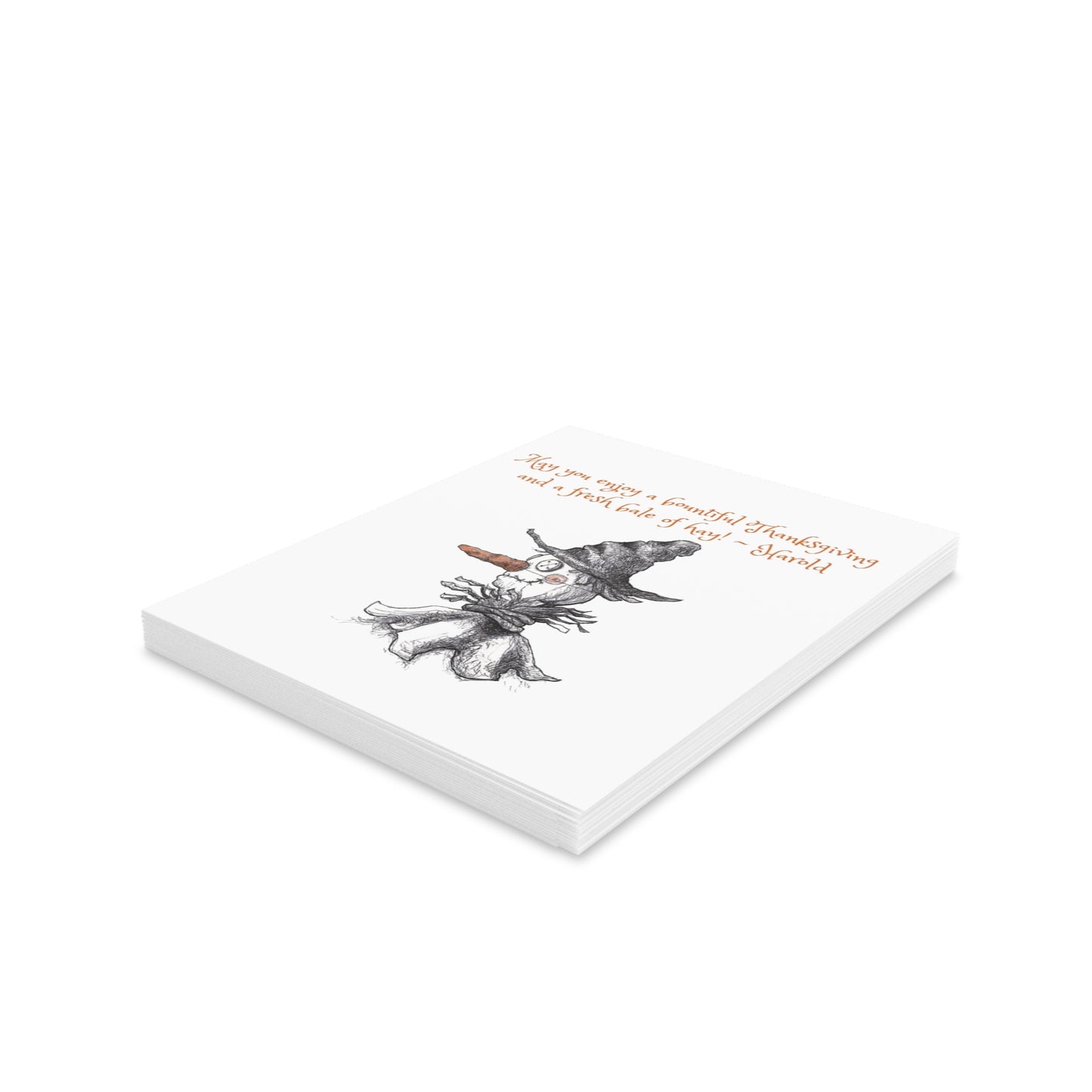 Harold the Scarecrow's Happy Thanksgiving Holiday Greeting Cards (8, 16, and 24 pcs)