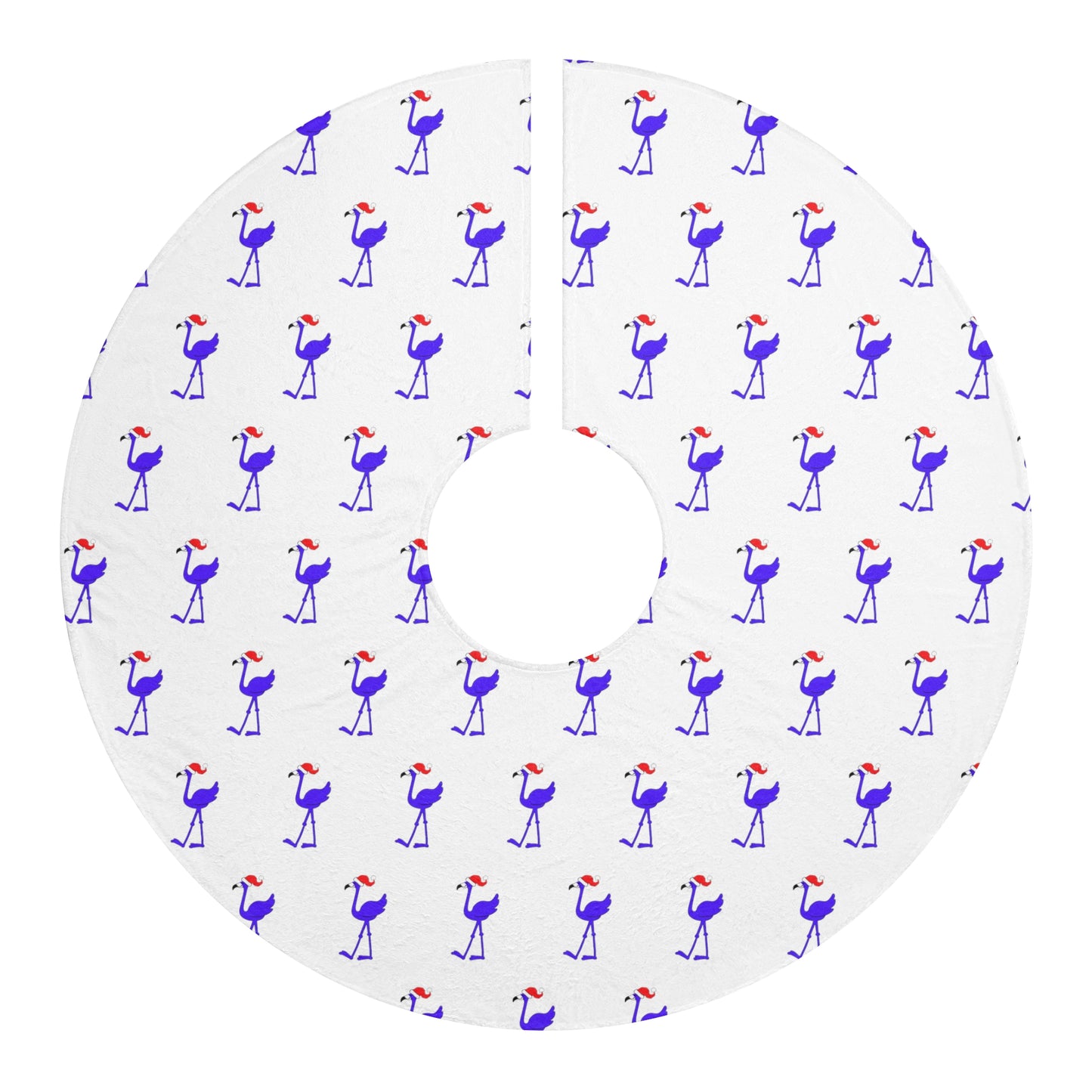 Lu Lu The Blue Flamingo Christmas Tree Skirt