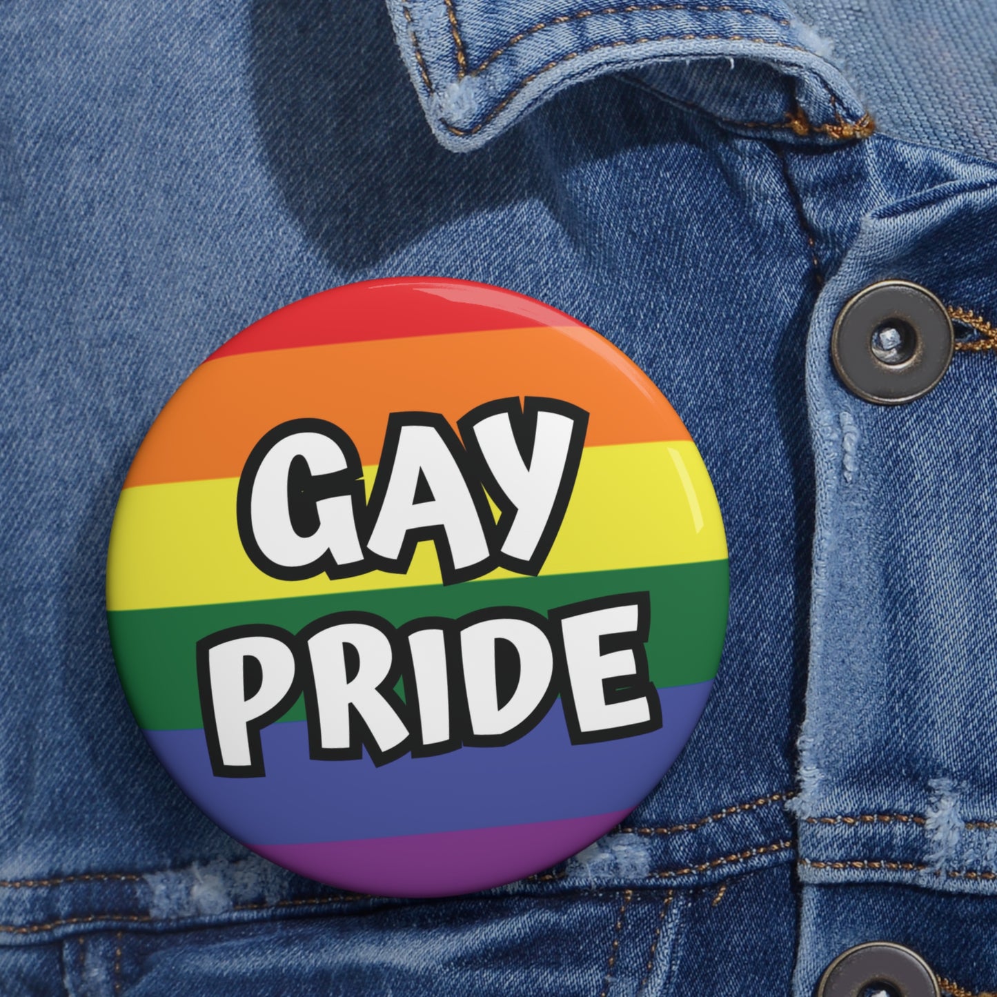 Rainbow Flag & Gay Pride Pin Button