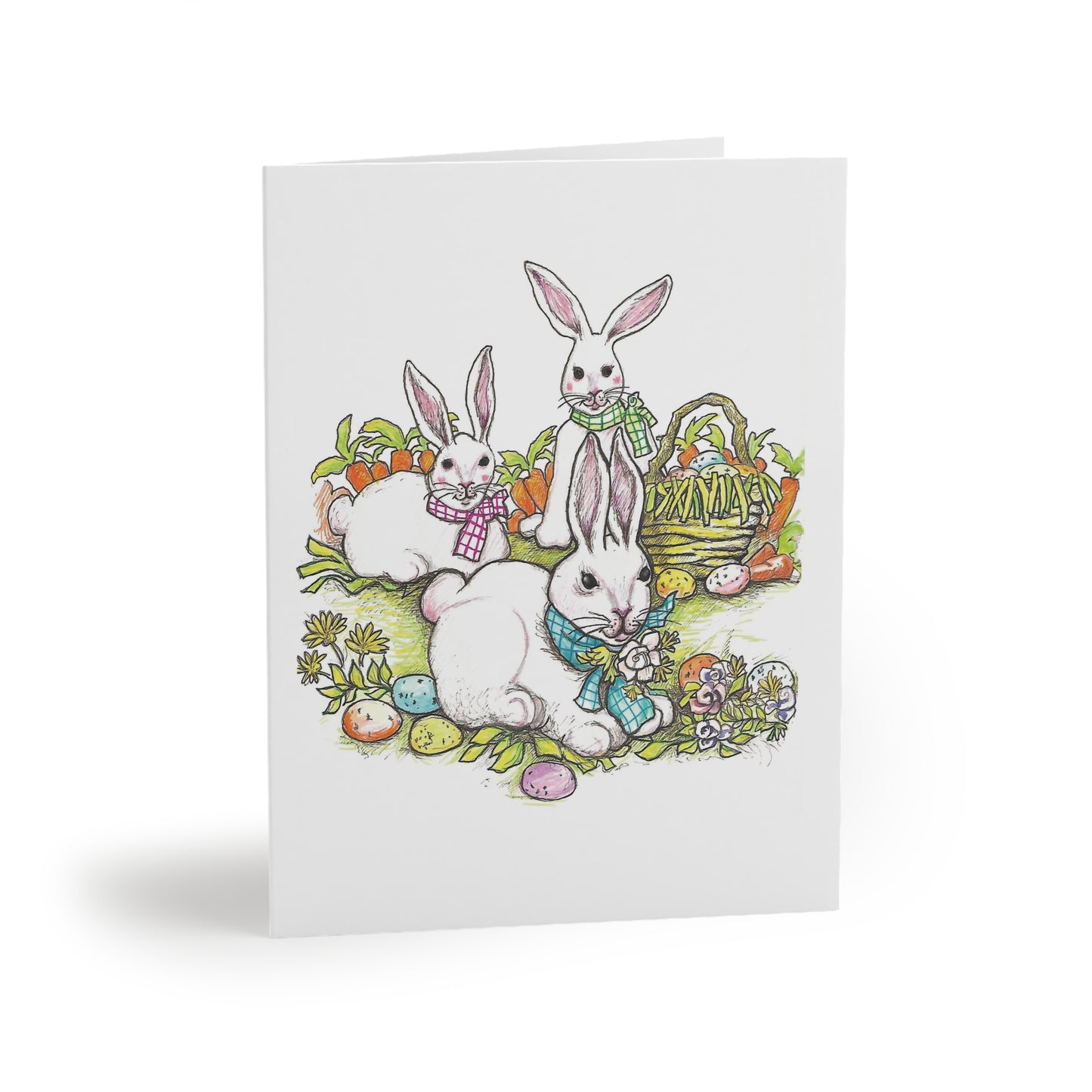 Easter Rabbit's "Happy Easter" Greeting Cards (8, 16, and 24 pcs)