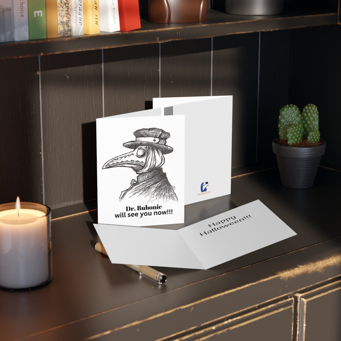"Dr. Bubonic Will See You Now!" Halloween Greeting Cards (8, 16 and 24 pcs)