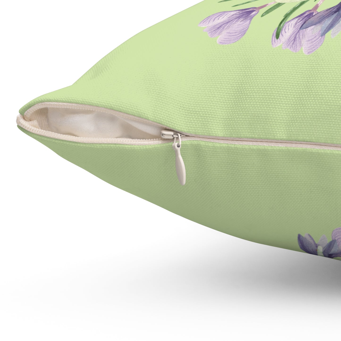 Spring Tranquility 14"x14" Square Pillow in Pale Green - The Tranquility Collection by Miss Daisy