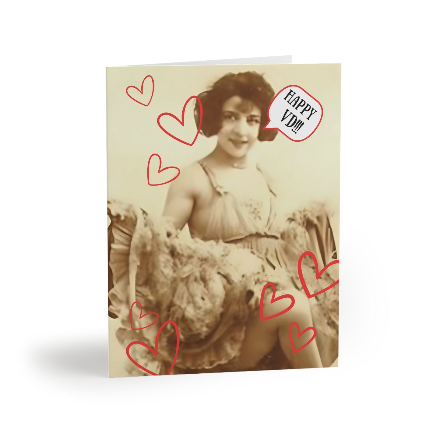 Vintage "Happy VD!!!" Valentine's Greeting Cards (8, 16, and 24 pcs)