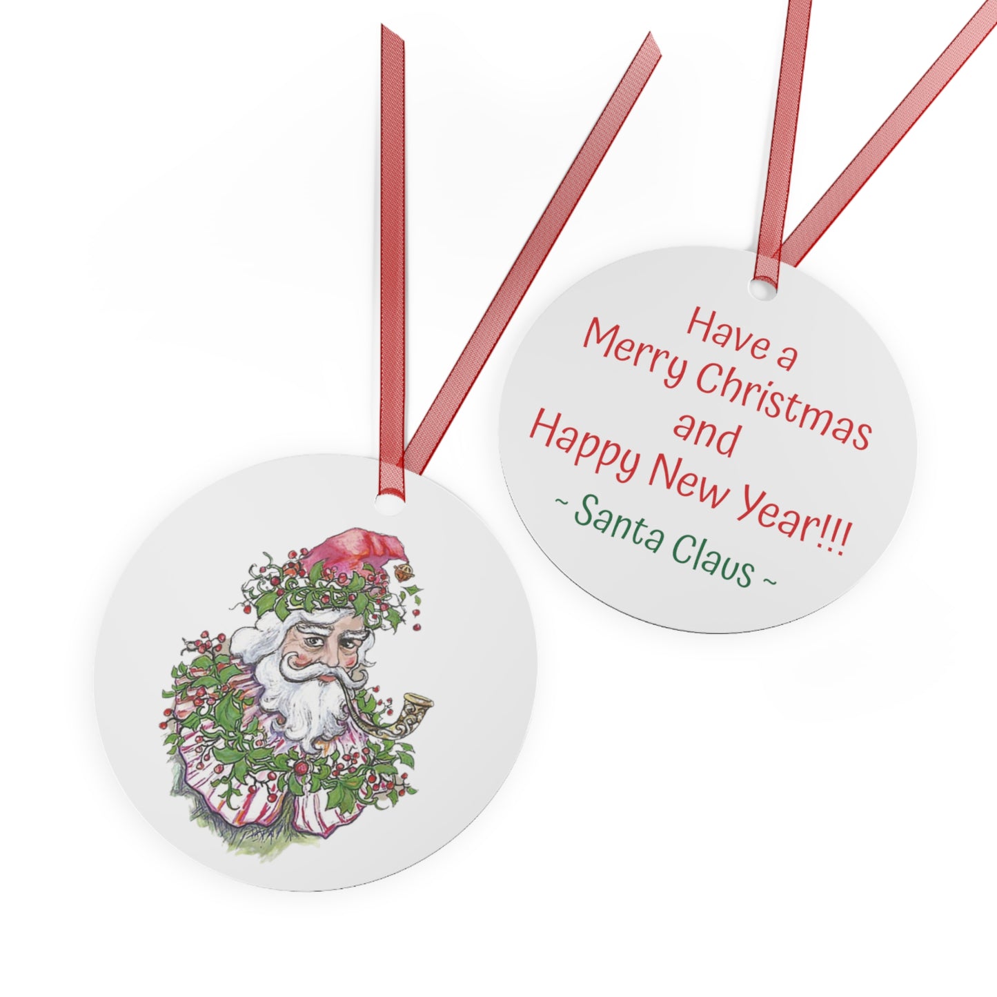 Jolly Figure Metal Christmas Tree Ornament