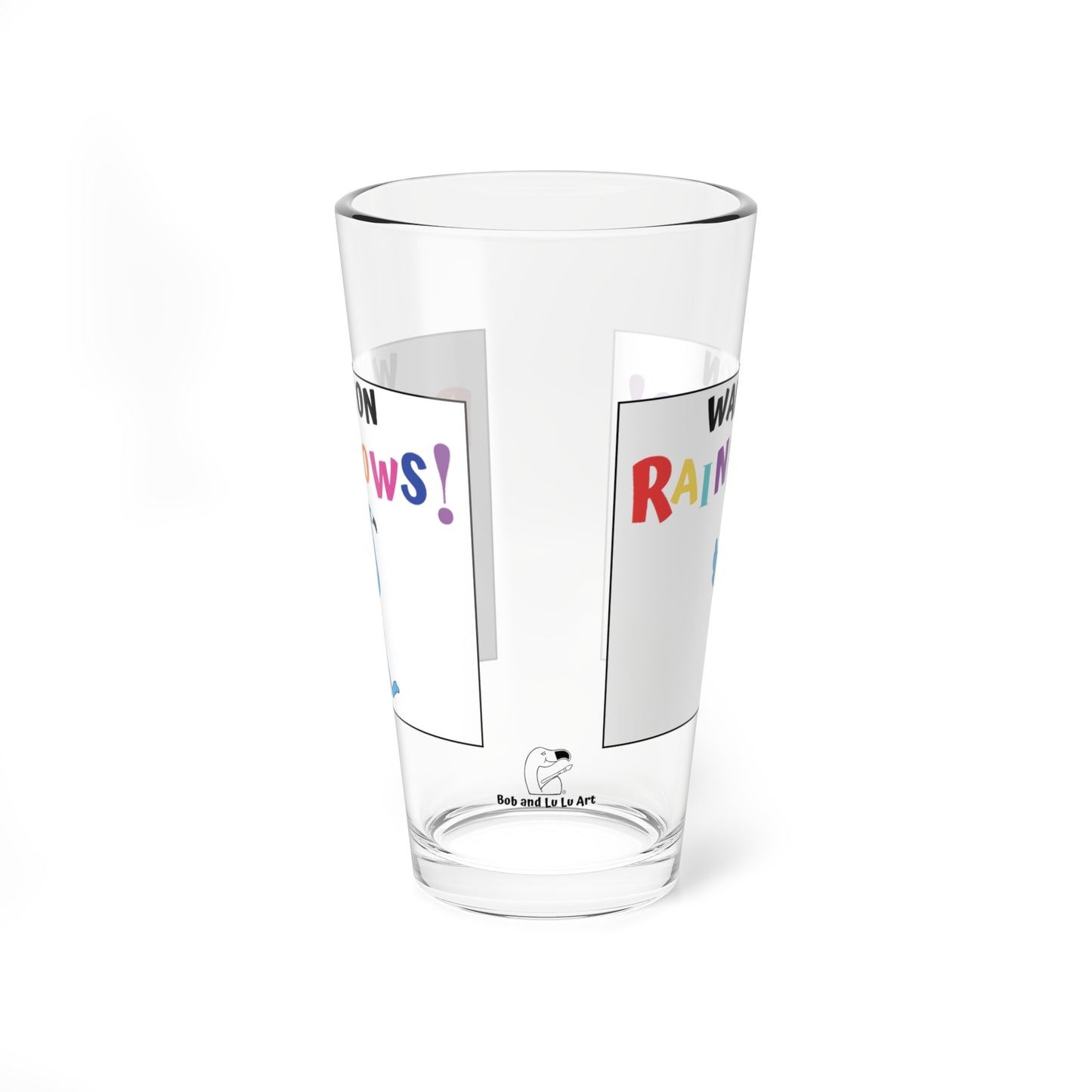 Lu Lu's "Walk On Rainbows" 16oz Glass & Shaker Cup