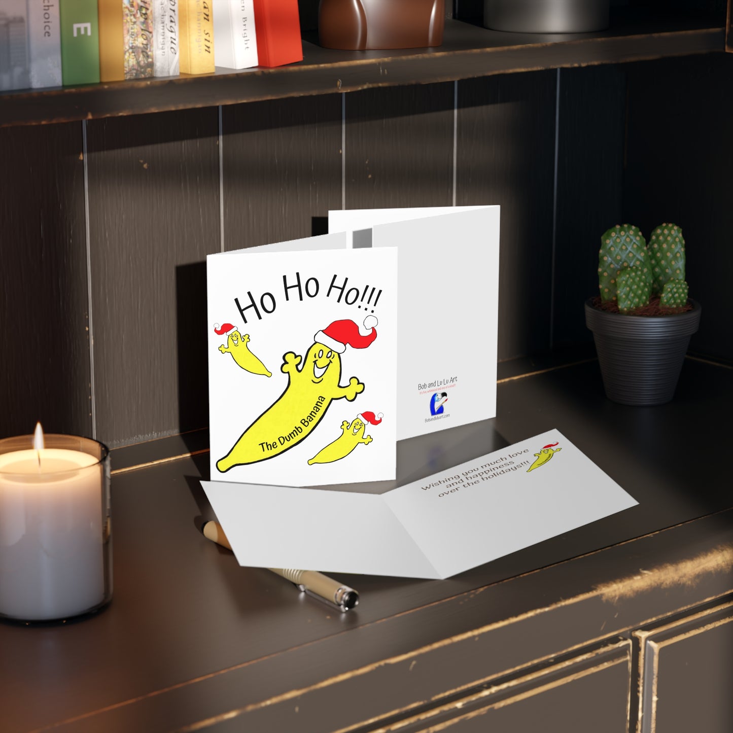 The Dumb Banana "Ho Ho Ho!!!" Greeting Christmas Cards (8, 16, and 24 pcs)