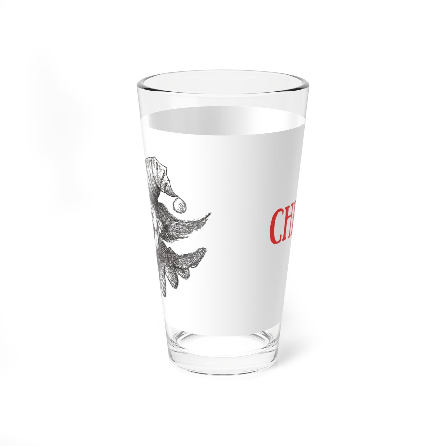 "Cheers!!!" - Halloween Circus Clown 16oz Glass Cup