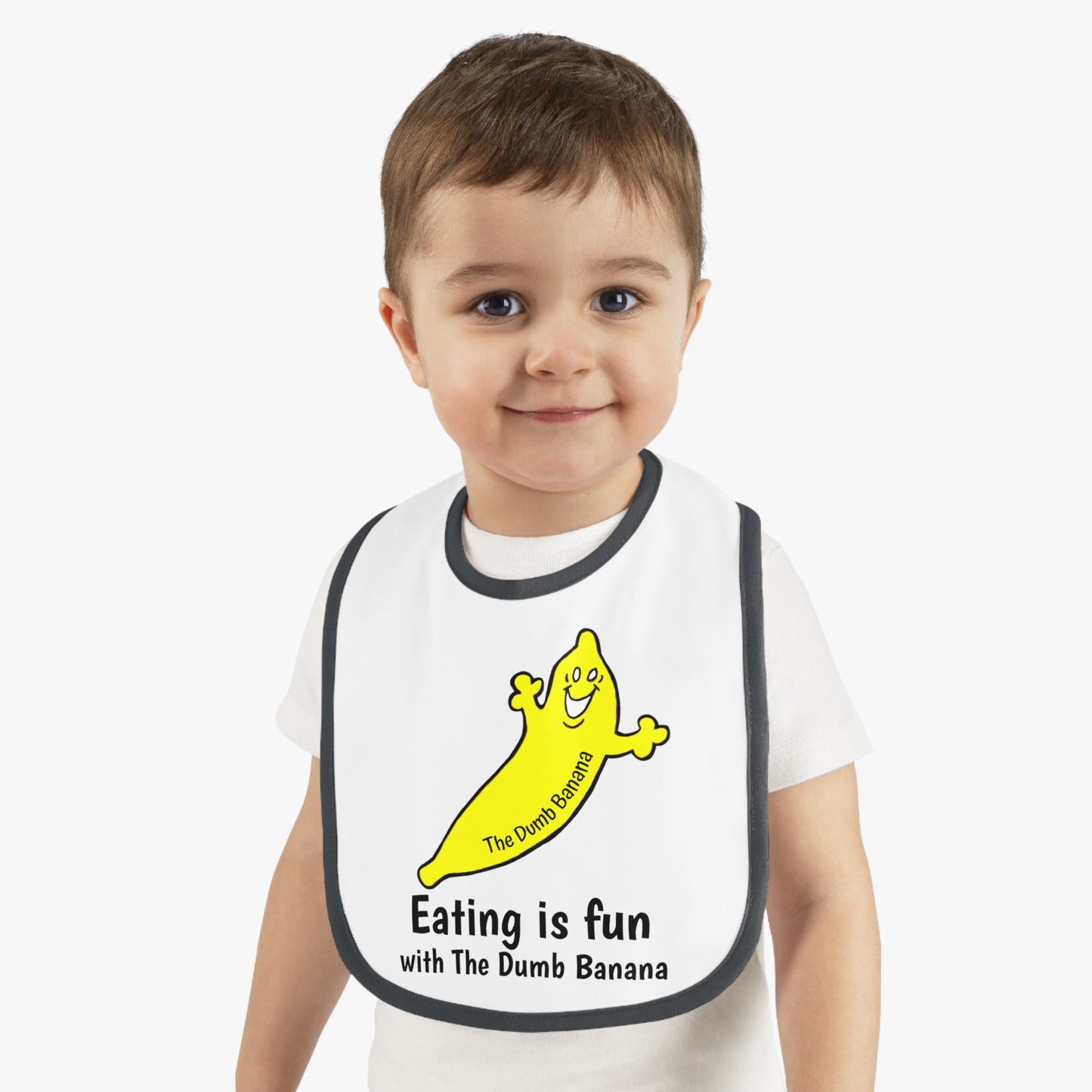 "EATING IS FUN WITH THE DUMB BANANA" Baby Jersey Bib in 5 wonderful colors!!!