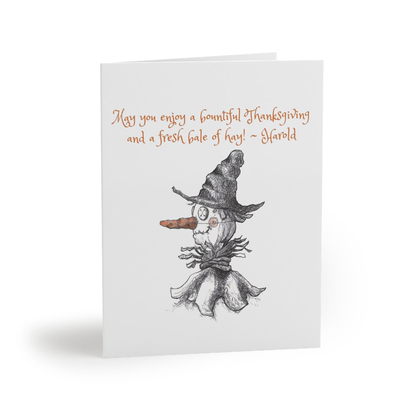 Harold the Scarecrow's Happy Thanksgiving Holiday Greeting Cards (8, 16, and 24 pcs)