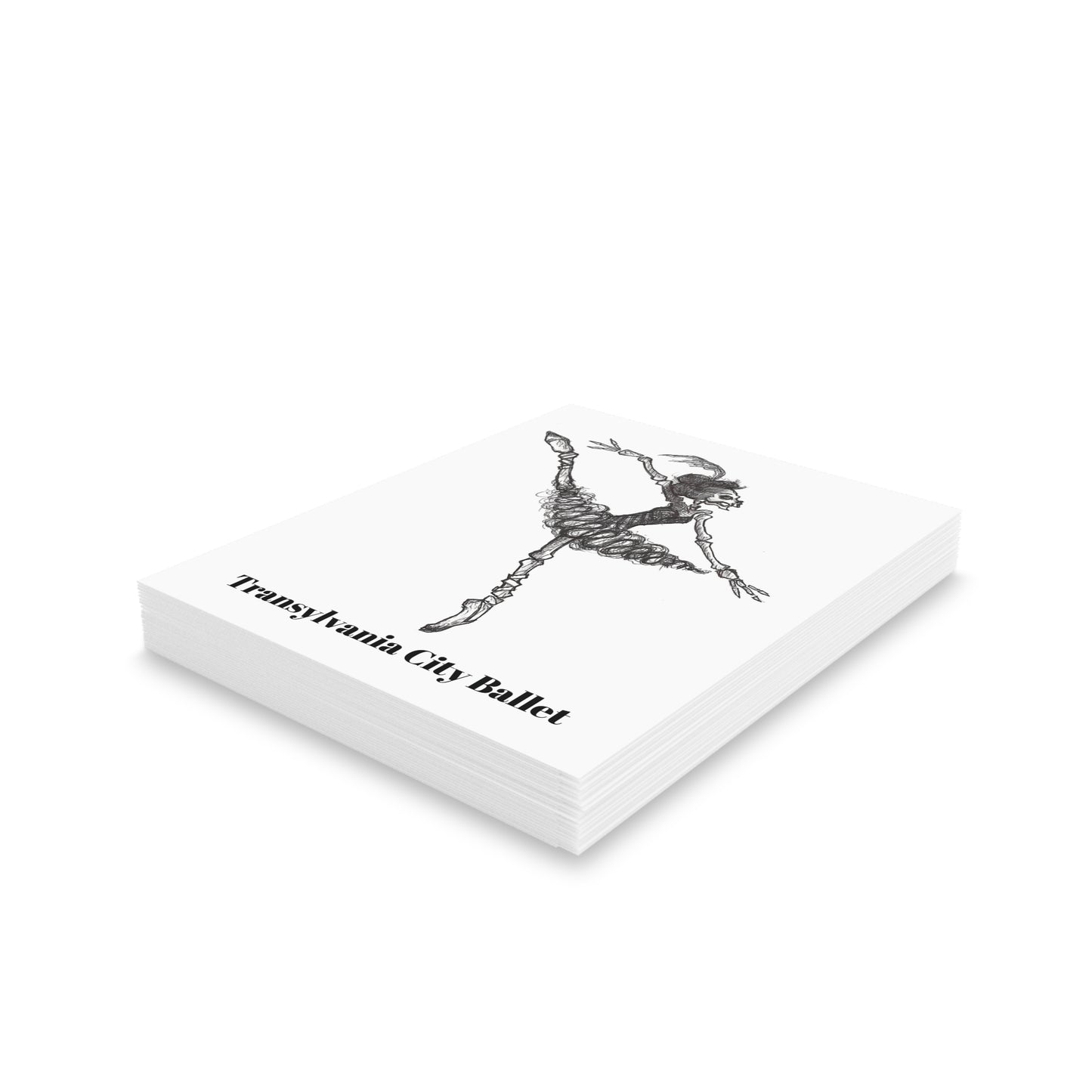 Transylvania City Ballet - The Prima Ballerina Happy Halloween Greeting Cards (8, 16, and 24 pcs) for all dancers & skeletons!!!