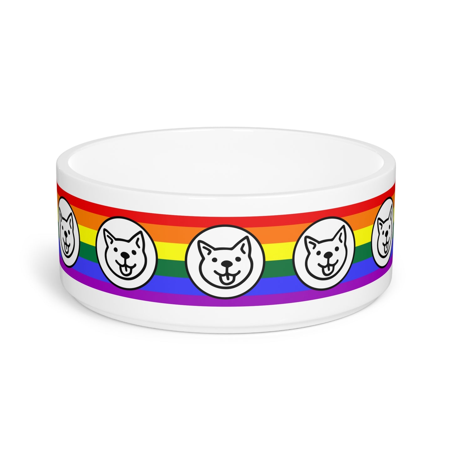 Rainbow Flag Doggie Bistro Pet Bowl - All dogs deserve to eat in rainbow style!!!