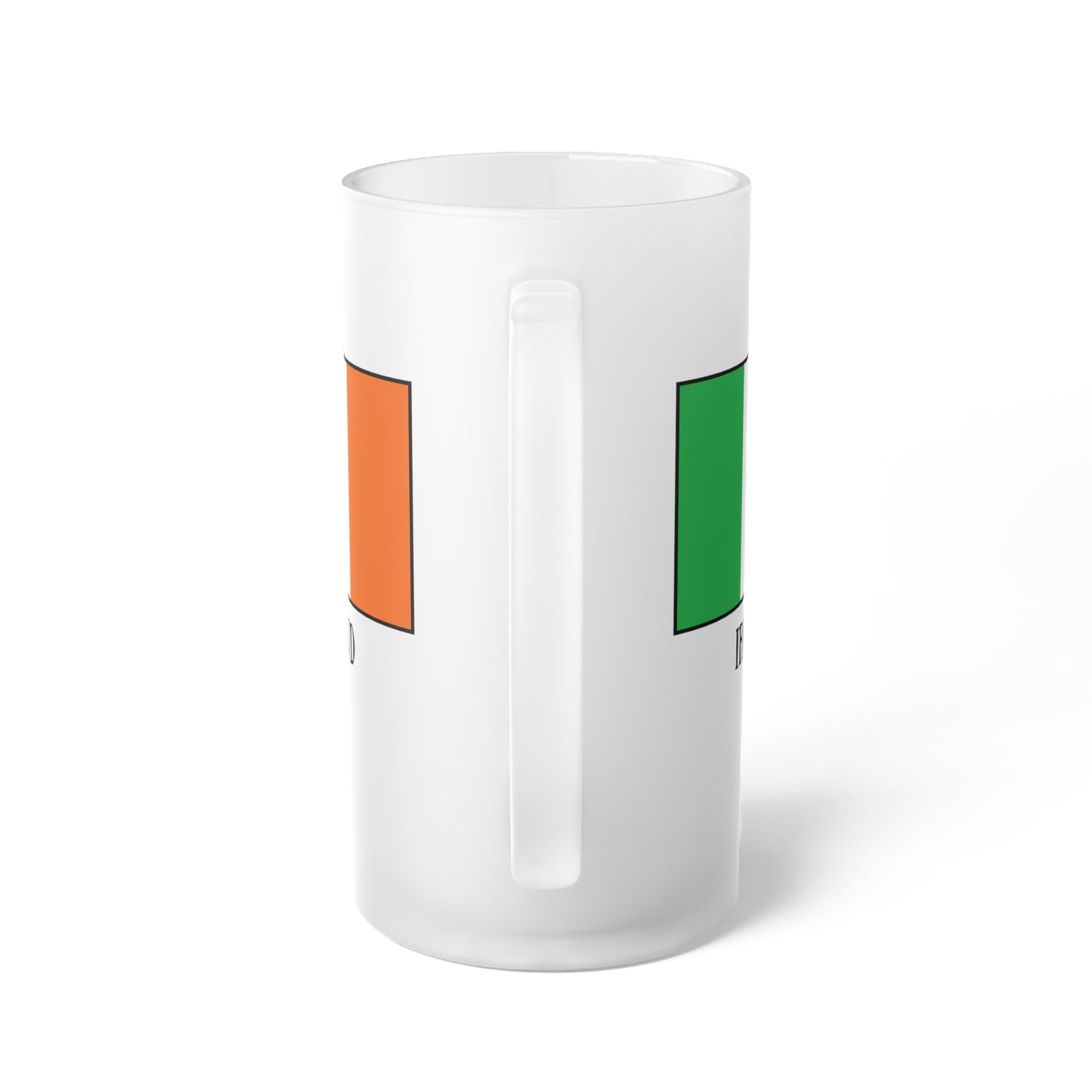 Irish Orange, White & Green Flag Beer Mug - The Glory of Ireland & Irish Pride