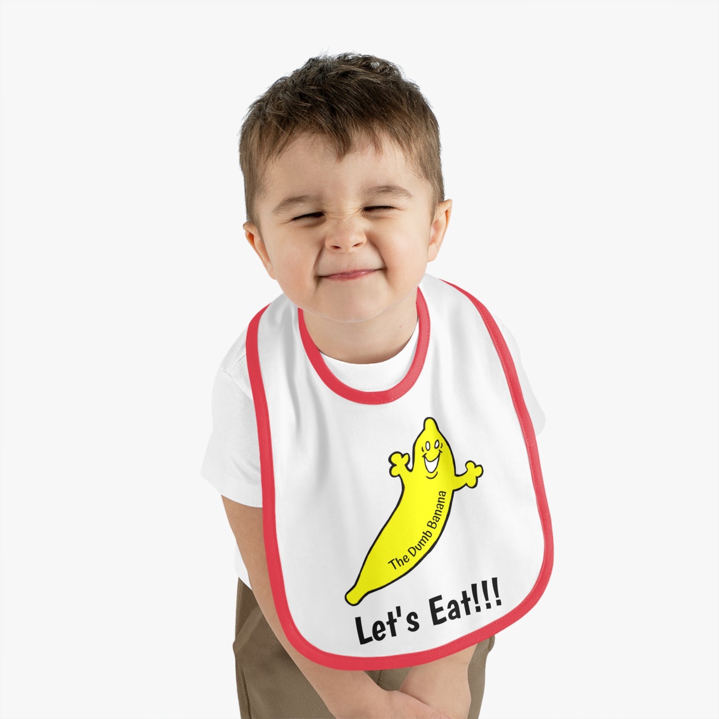 The Dumb Banana "LET'S EAT!!!" Baby Jersey Bib in 5 great colors!!!
