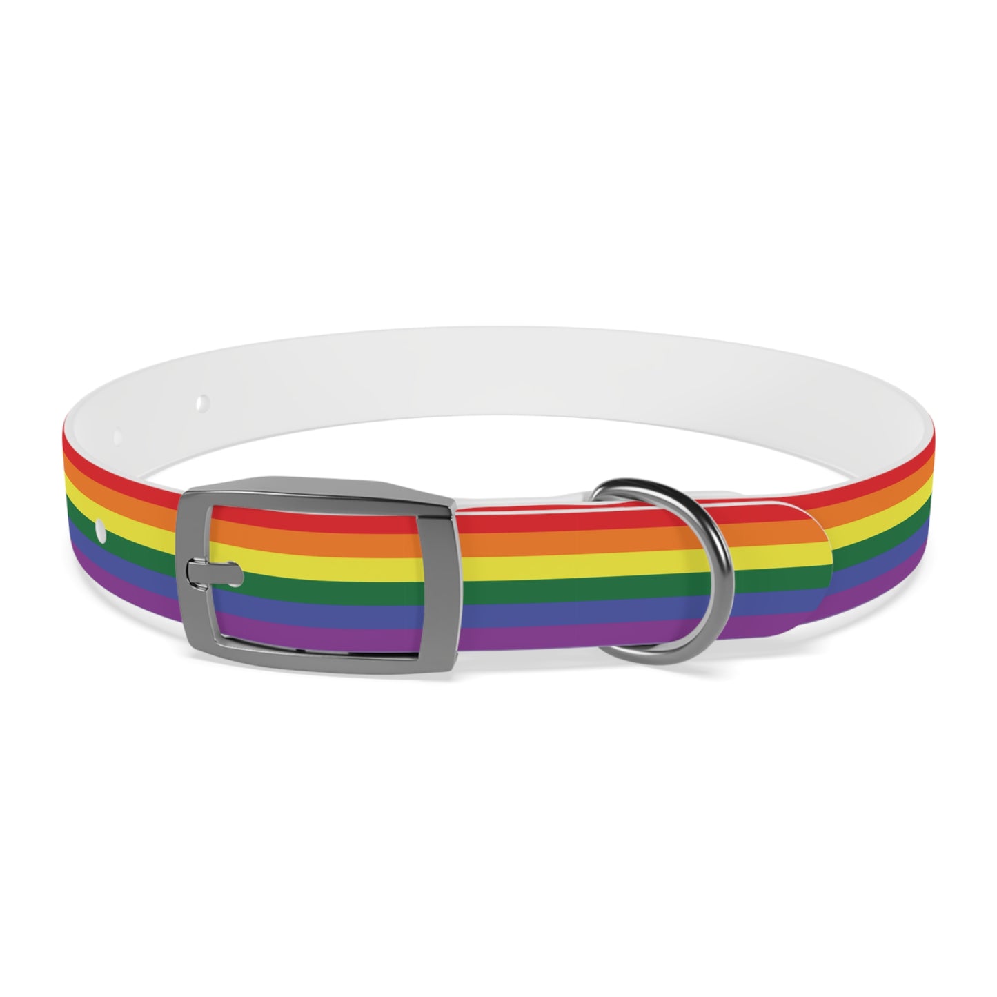 Rainbow Flag Dog Collar