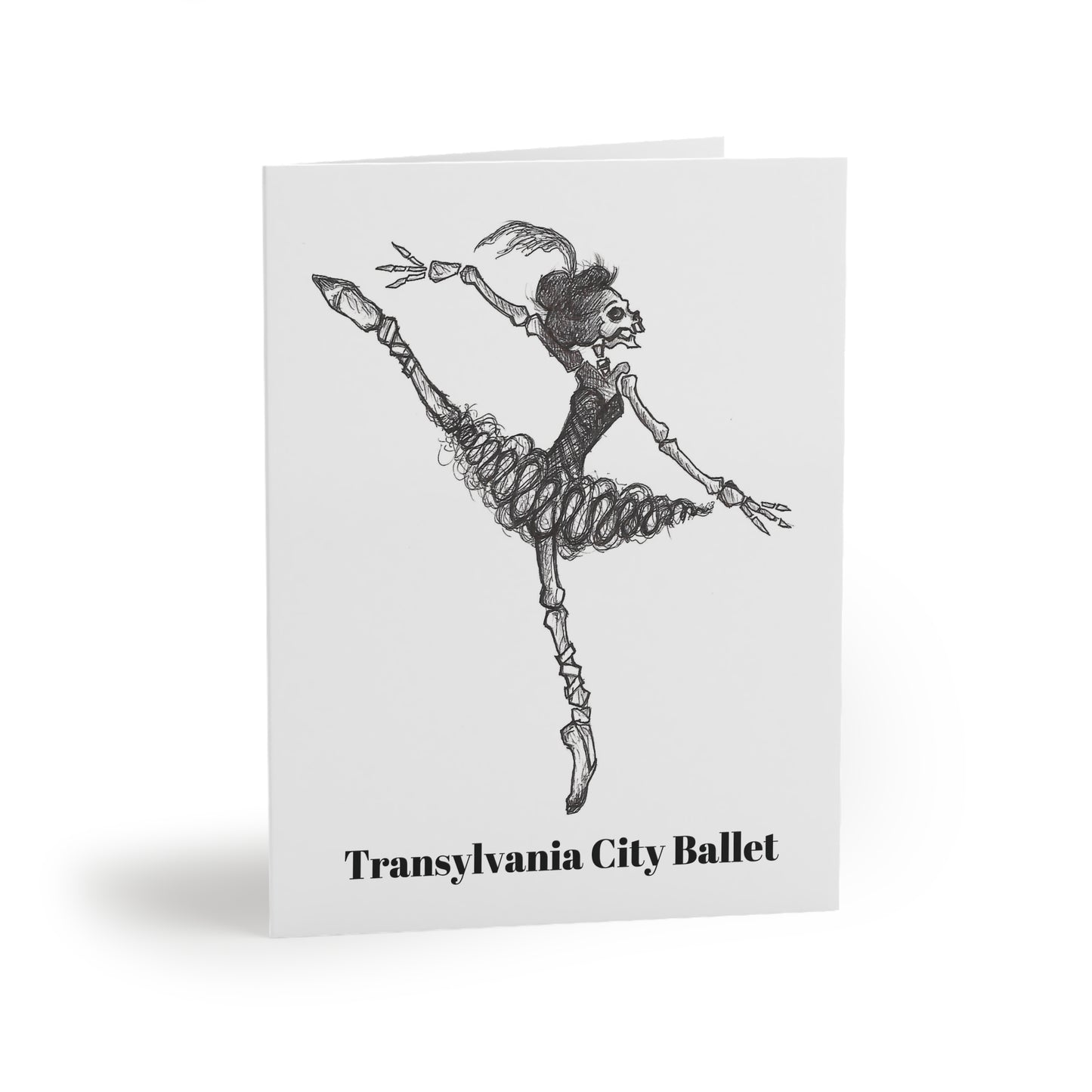 Transylvania City Ballet - The Prima Ballerina Happy Halloween Greeting Cards (8, 16, and 24 pcs) for all dancers & skeletons!!!