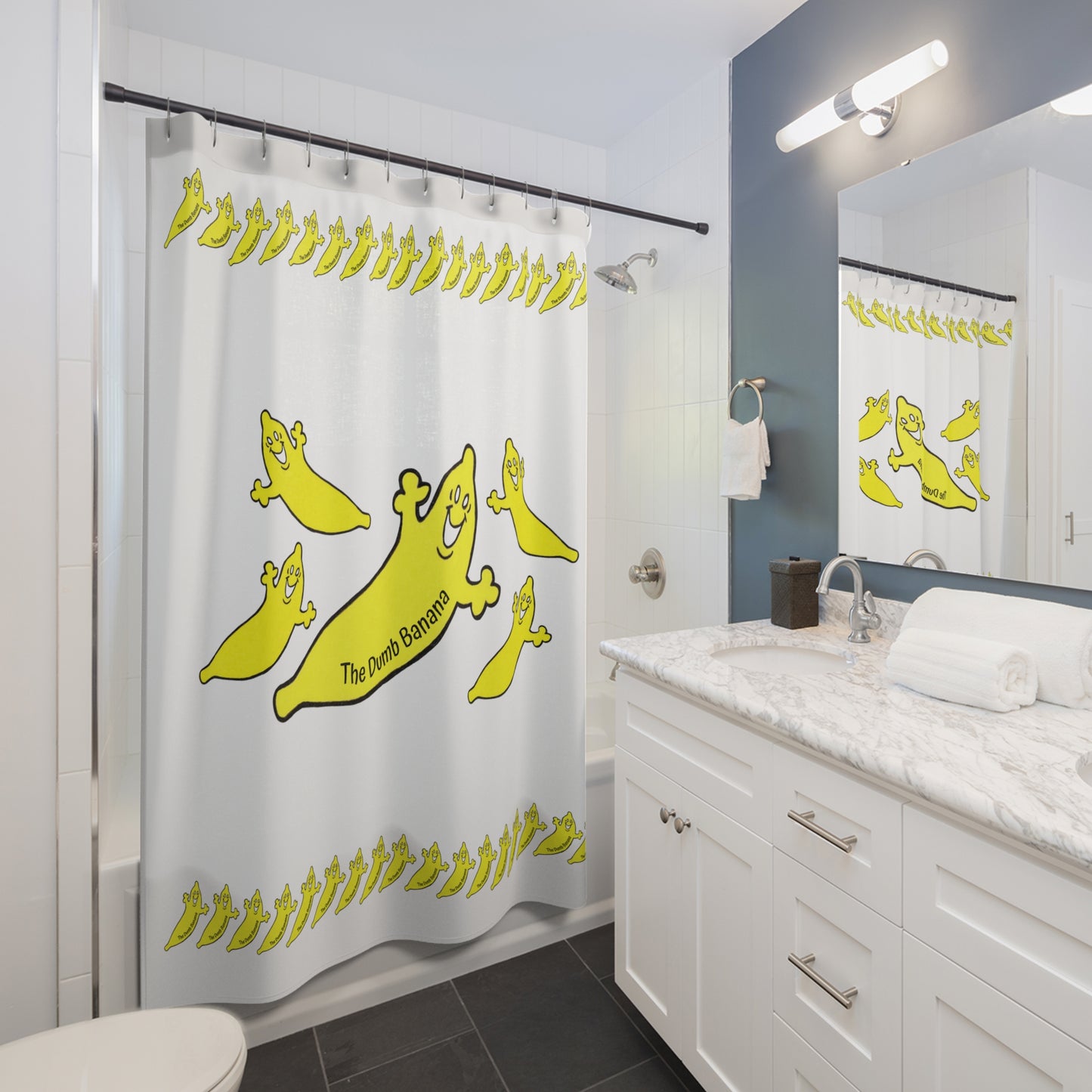 The Dumb Banana Shower Curtain - So much more than a banana!!!