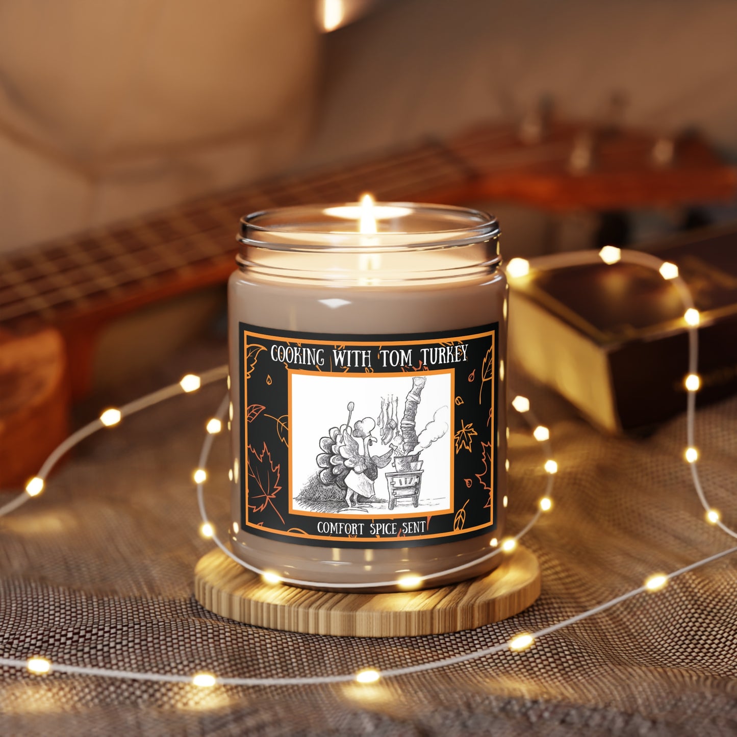 "Cooking with Tom Turkey" Pumpkinville Collection - Comfort Spice Scent Aromatherapy 9oz Candle