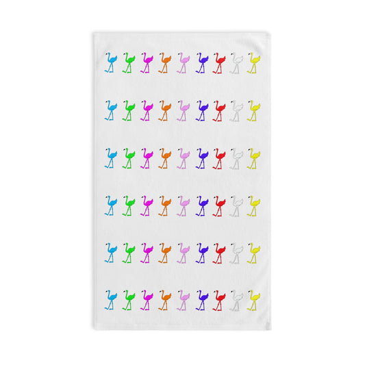 Lu Lu's Rainbow Flamingo Club Hand Towel