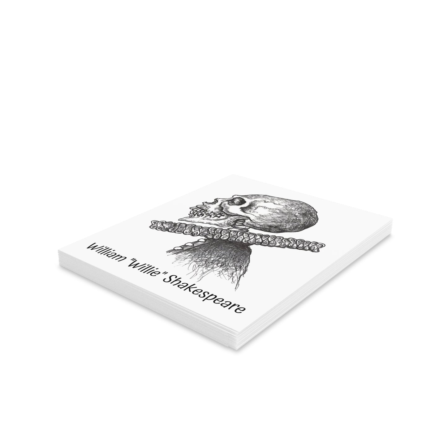 William "Willie" Shakespeare - The Happy Halloween Greeting Cards (8, 16, and 24 pcs) for skeletons, writers & playwrights!!!
