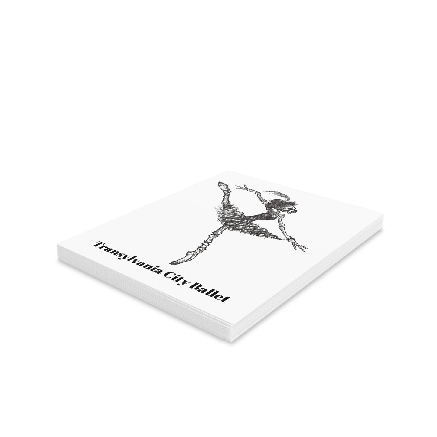 Transylvania City Ballet - The Prima Ballerina Happy Halloween Greeting Cards (8, 16, and 24 pcs) for all dancers & skeletons!!!