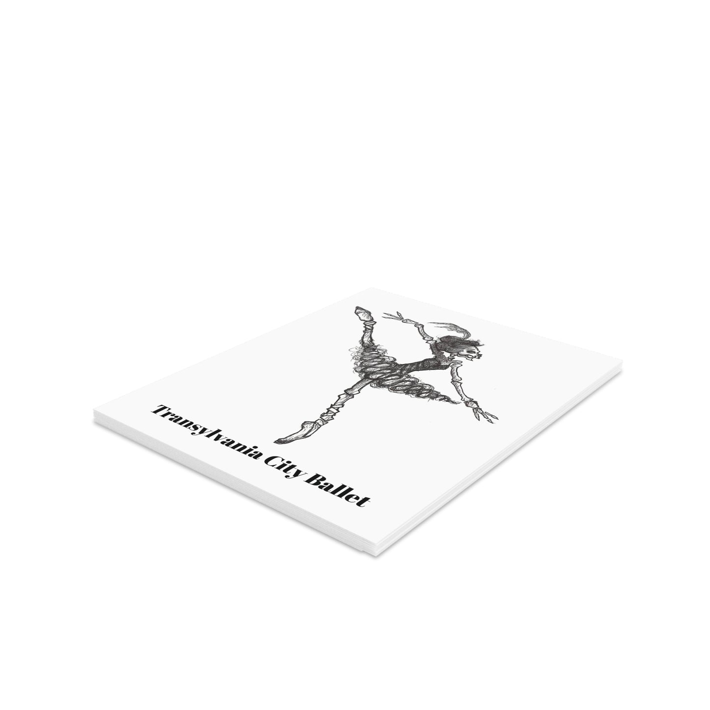 Transylvania City Ballet - The Prima Ballerina Happy Halloween Greeting Cards (8, 16, and 24 pcs) for all dancers & skeletons!!!