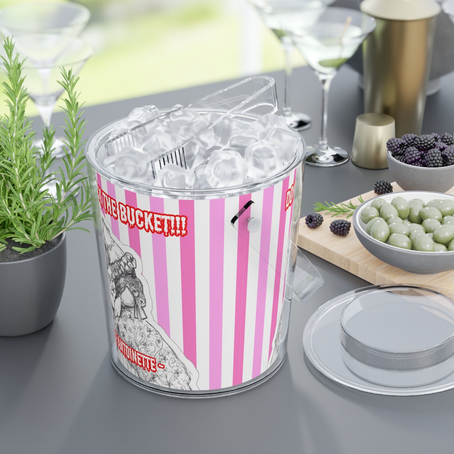 Headless Marie Antoinette "Don't Kick The Bucket!!!" - Halloween Ice Bucket with Tongs