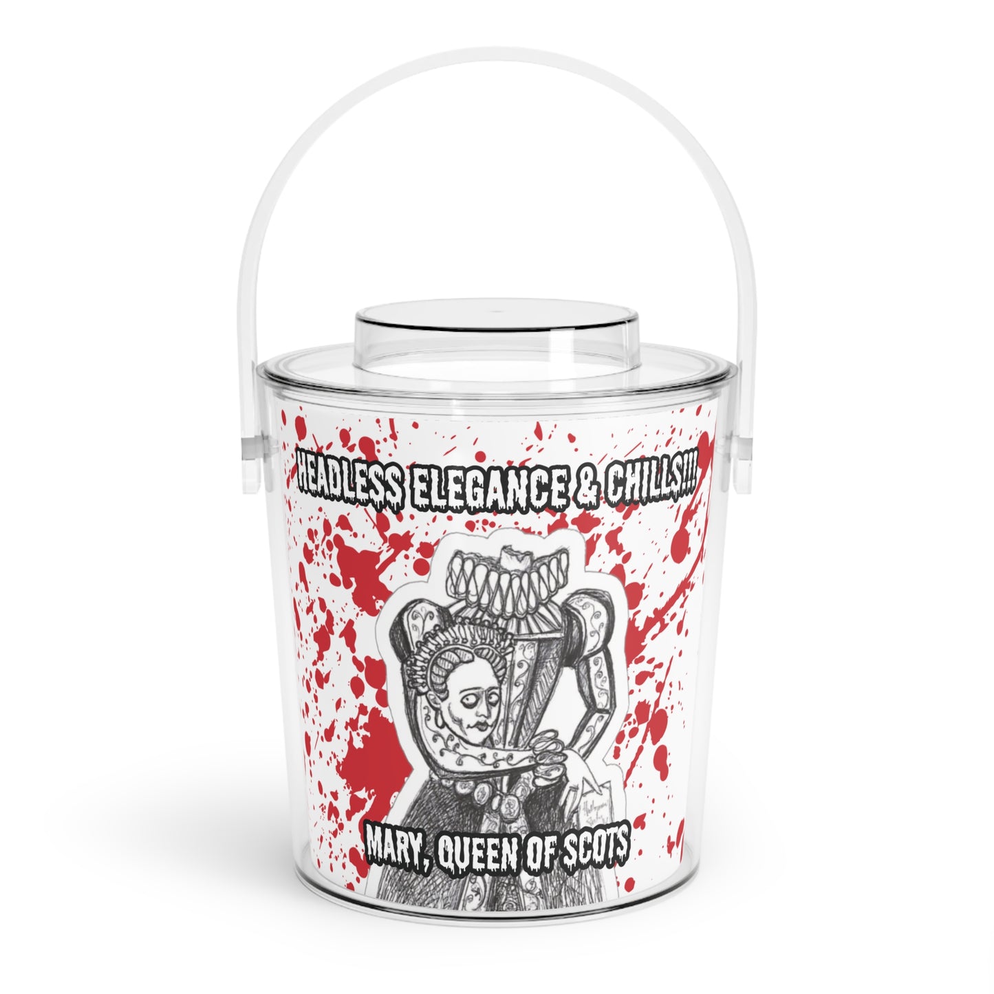 The fabulous Headless Mary, Queen of Scots Halloween Ice Bucket with Tongs