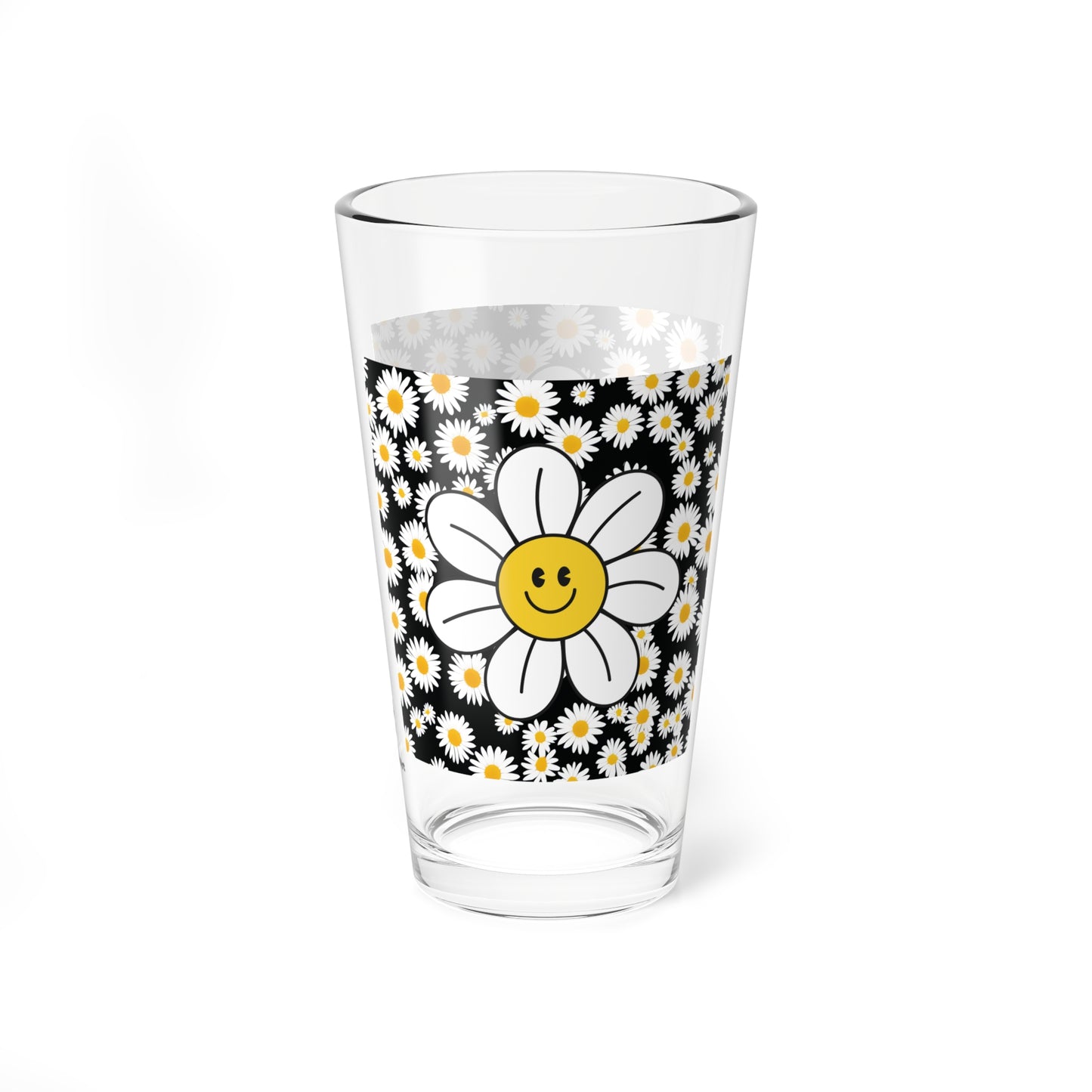 The Happy Daisy 16oz Glass & Shaker Cup by Miss Daisy
