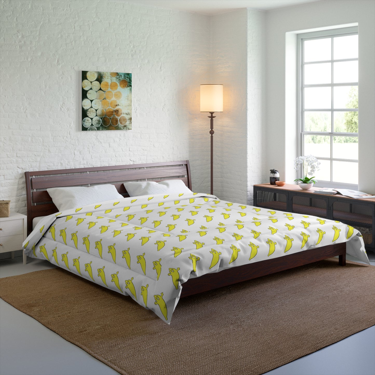The Dumb Banana Comforter in White - It's so heavenly... you'll feel like a banana on Cloud 9!!!