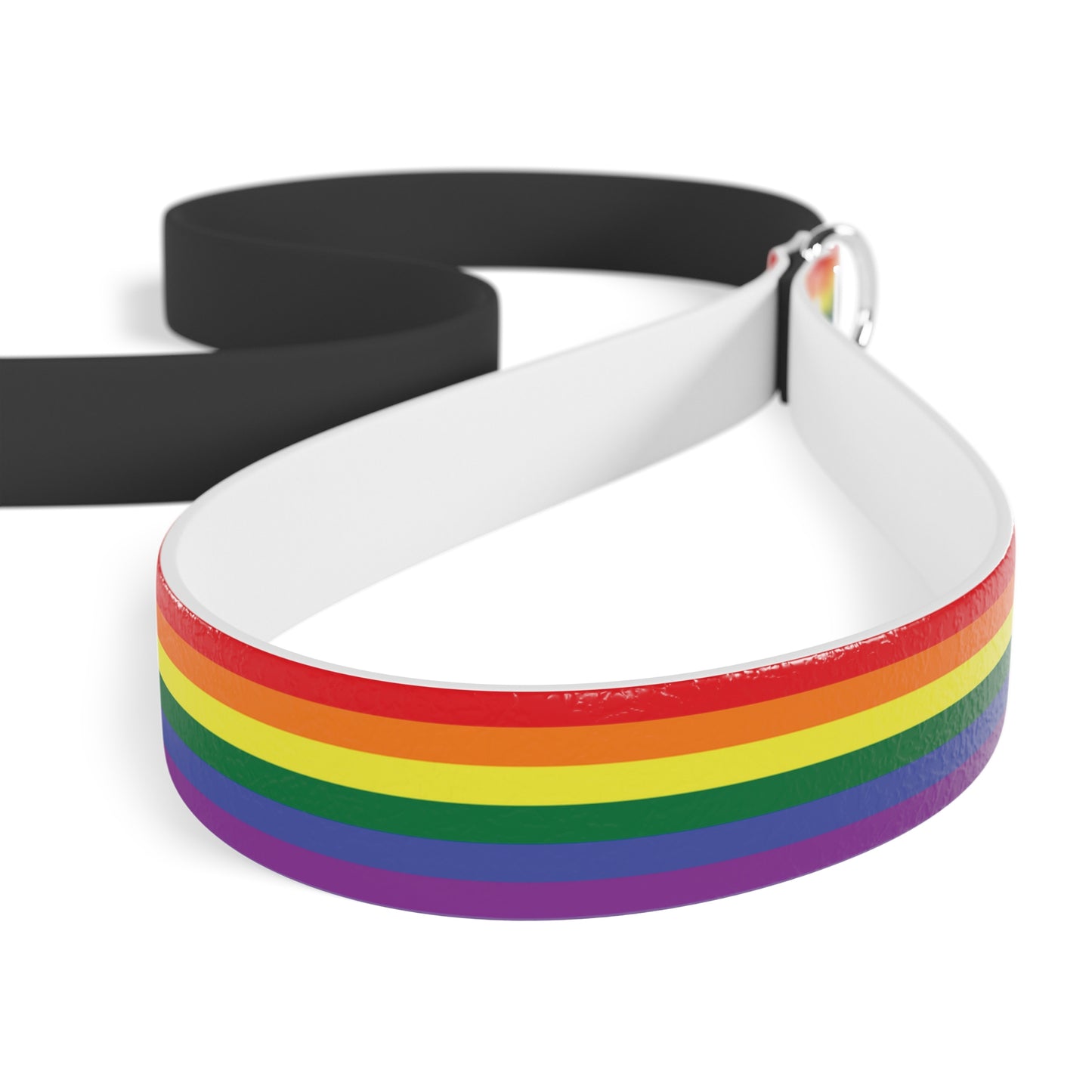 The Rainbow Flag Dog Leash that "sashays" with Gay Pride