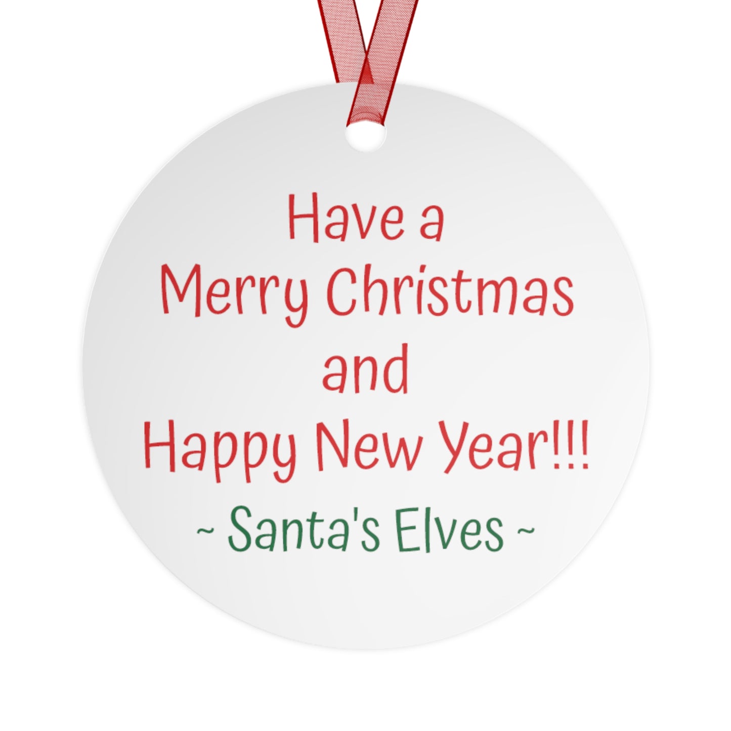 Festive Helper Christmas Tree Metal Ornament