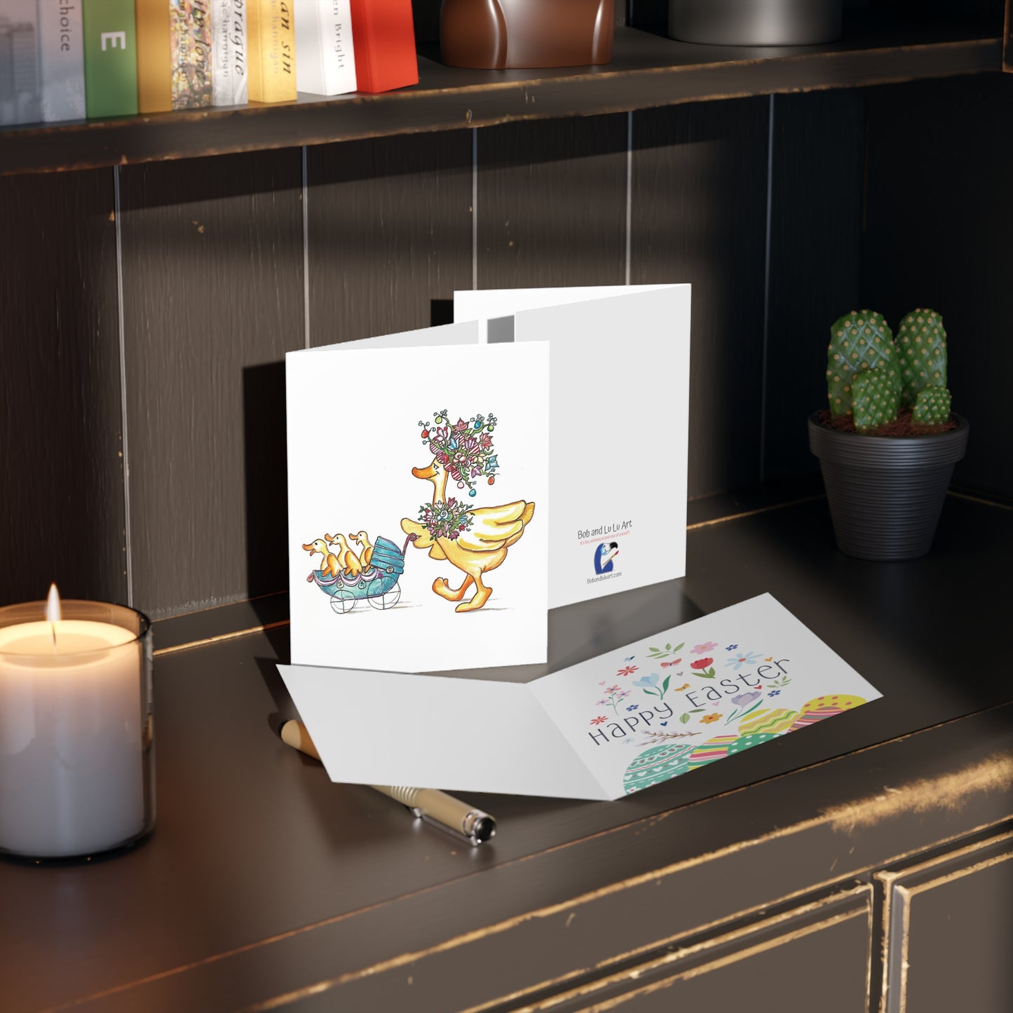 Mother Butter Tulip & Duckling's "Happy Easter" Greeting Cards (8, 16, and 24 pcs)