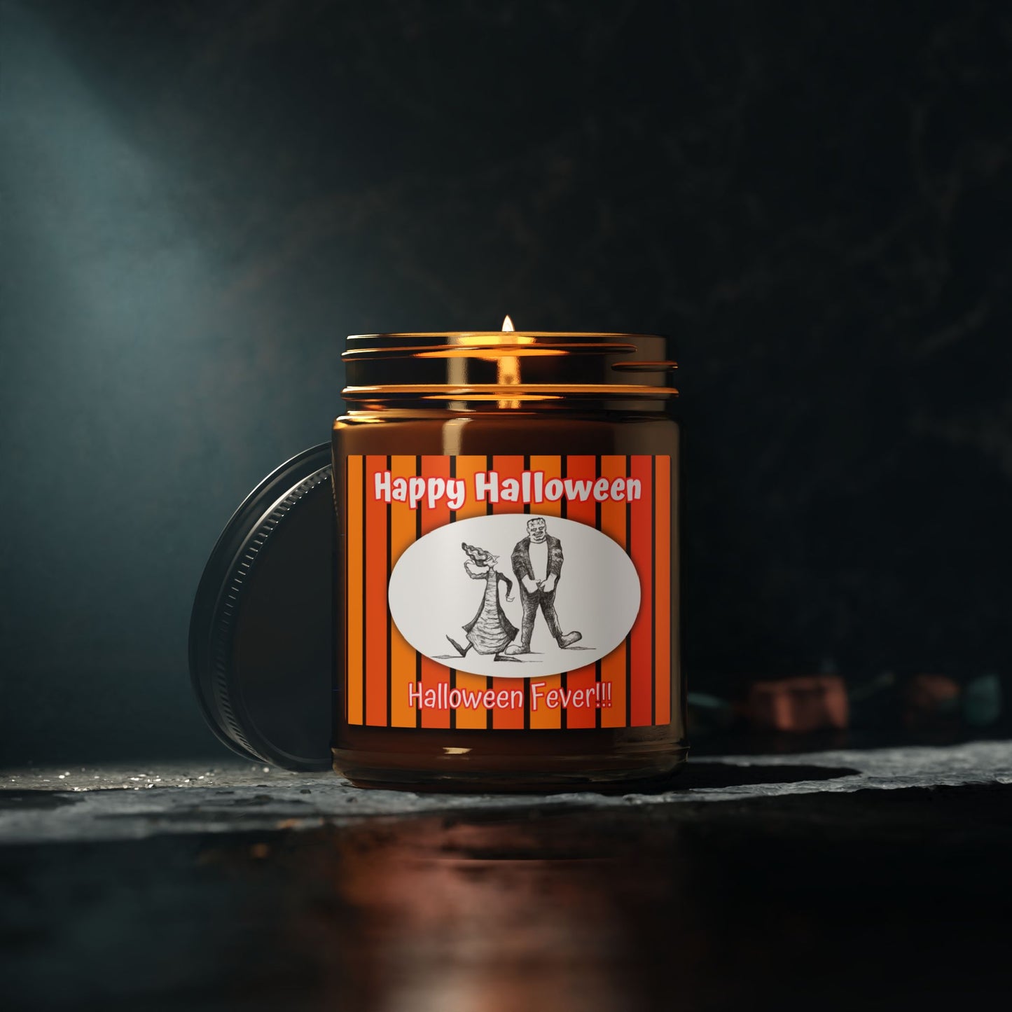 "Halloween Fever" HAPPY HALLOWEEN Scented 9oz Soy Candle Collection - for all Disco-Loving Monsters because there's no fever like Halloween Fever!!!