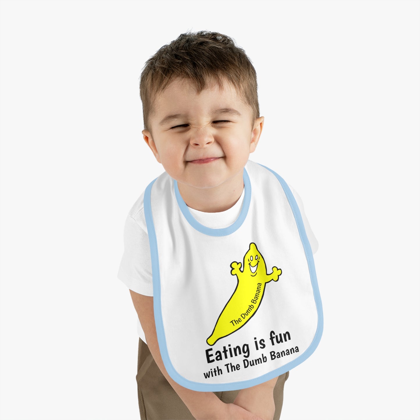 "EATING IS FUN WITH THE DUMB BANANA" Baby Jersey Bib in 5 wonderful colors!!!