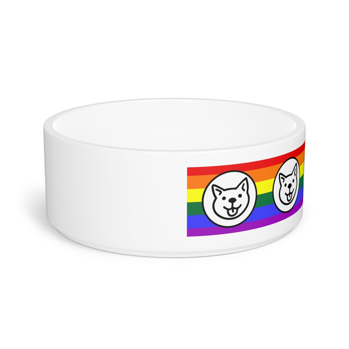 Rainbow Flag Doggie Bistro Pet Bowl - All dogs deserve to eat in rainbow style!!!