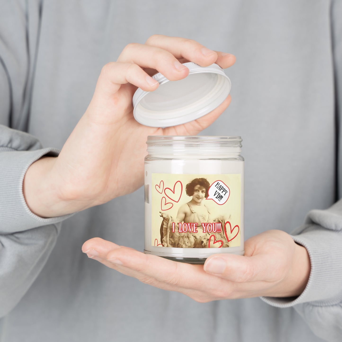 Vintage "Happy VD!!!" Valentine 9oz Aromatherapy Candle