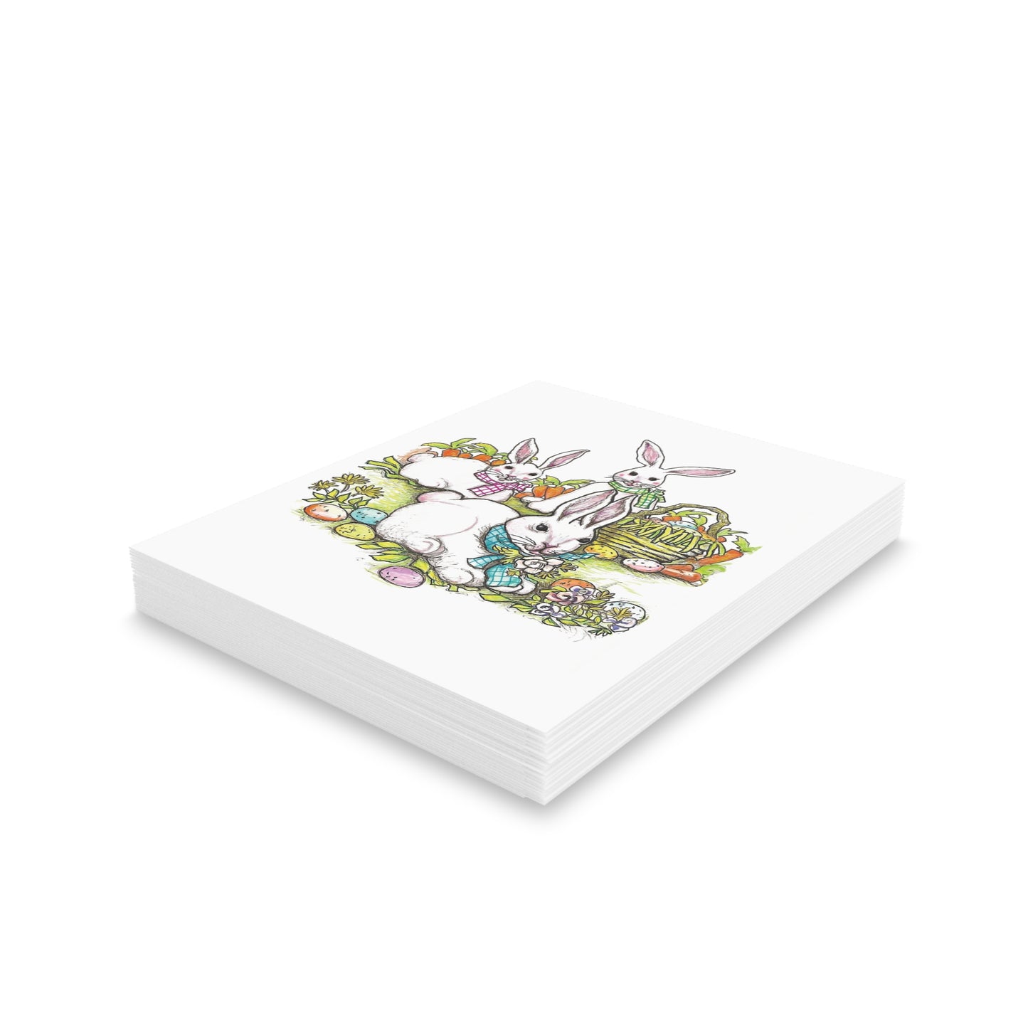 Easter Rabbit's "Happy Easter" Greeting Cards (8, 16, and 24 pcs)